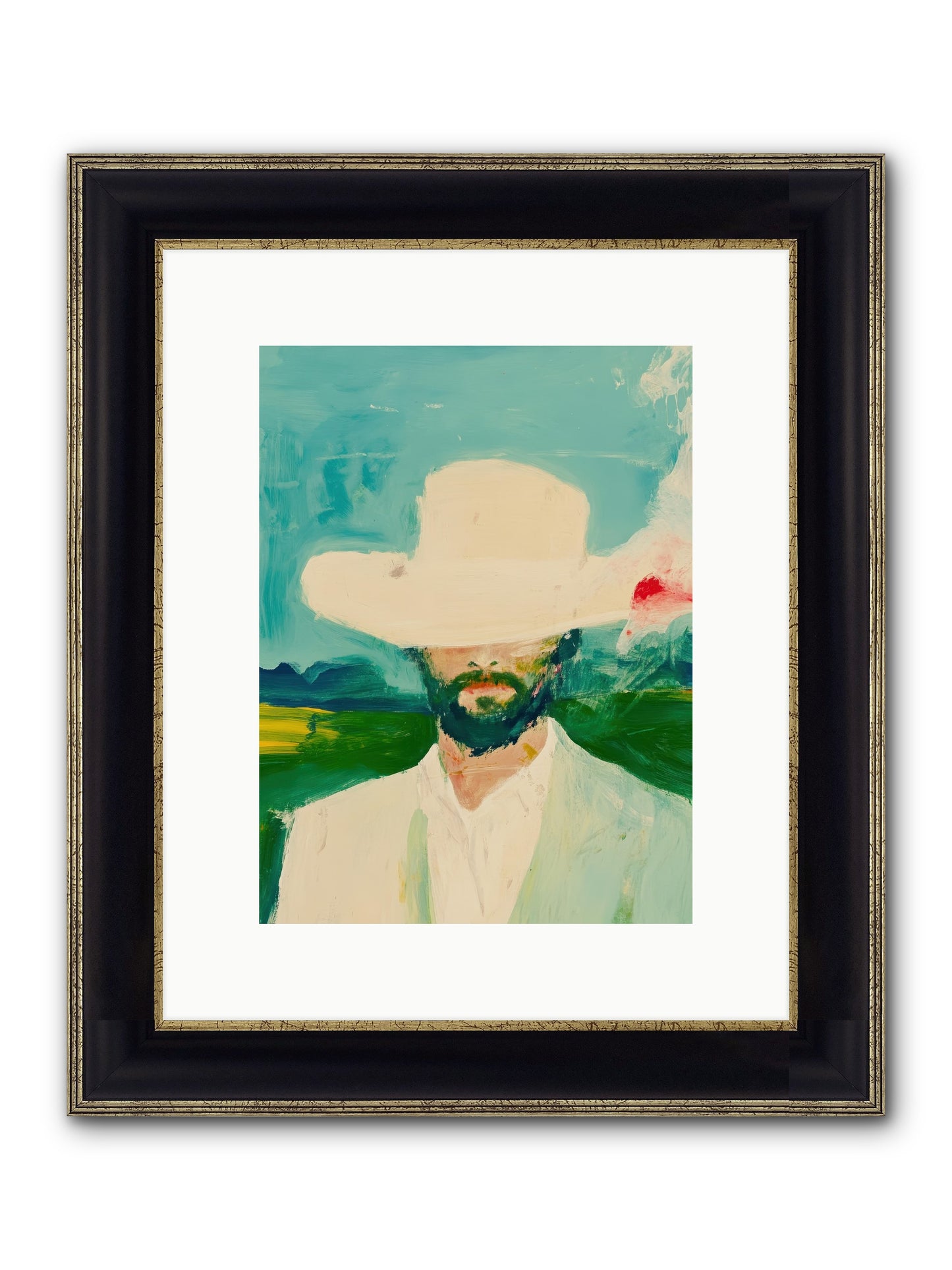 Badlands Silhouette Framed Print - Black & Gold 9x12