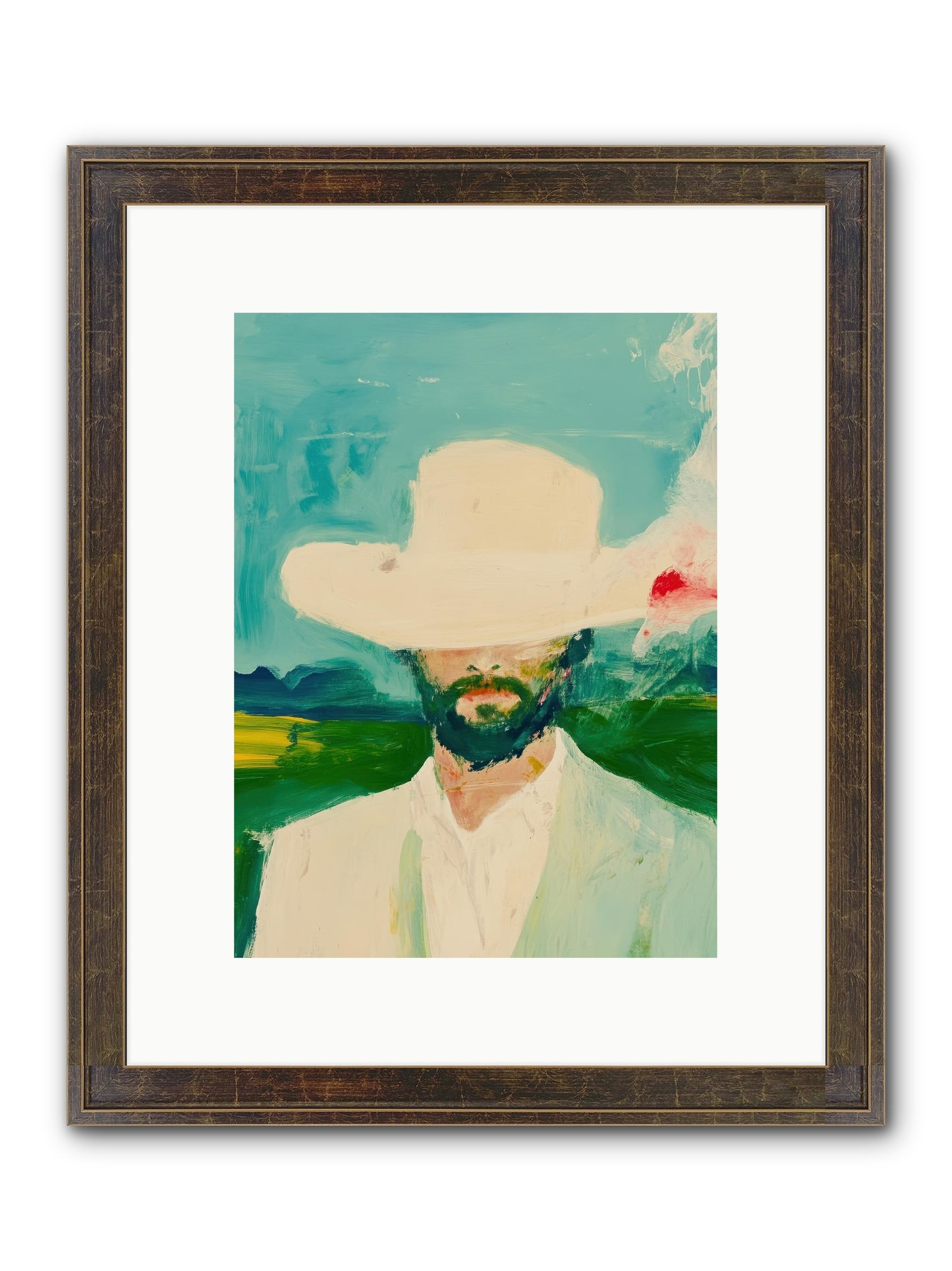 Badlands Silhouette Framed Print - Slimwoods Black/Gold 9x12