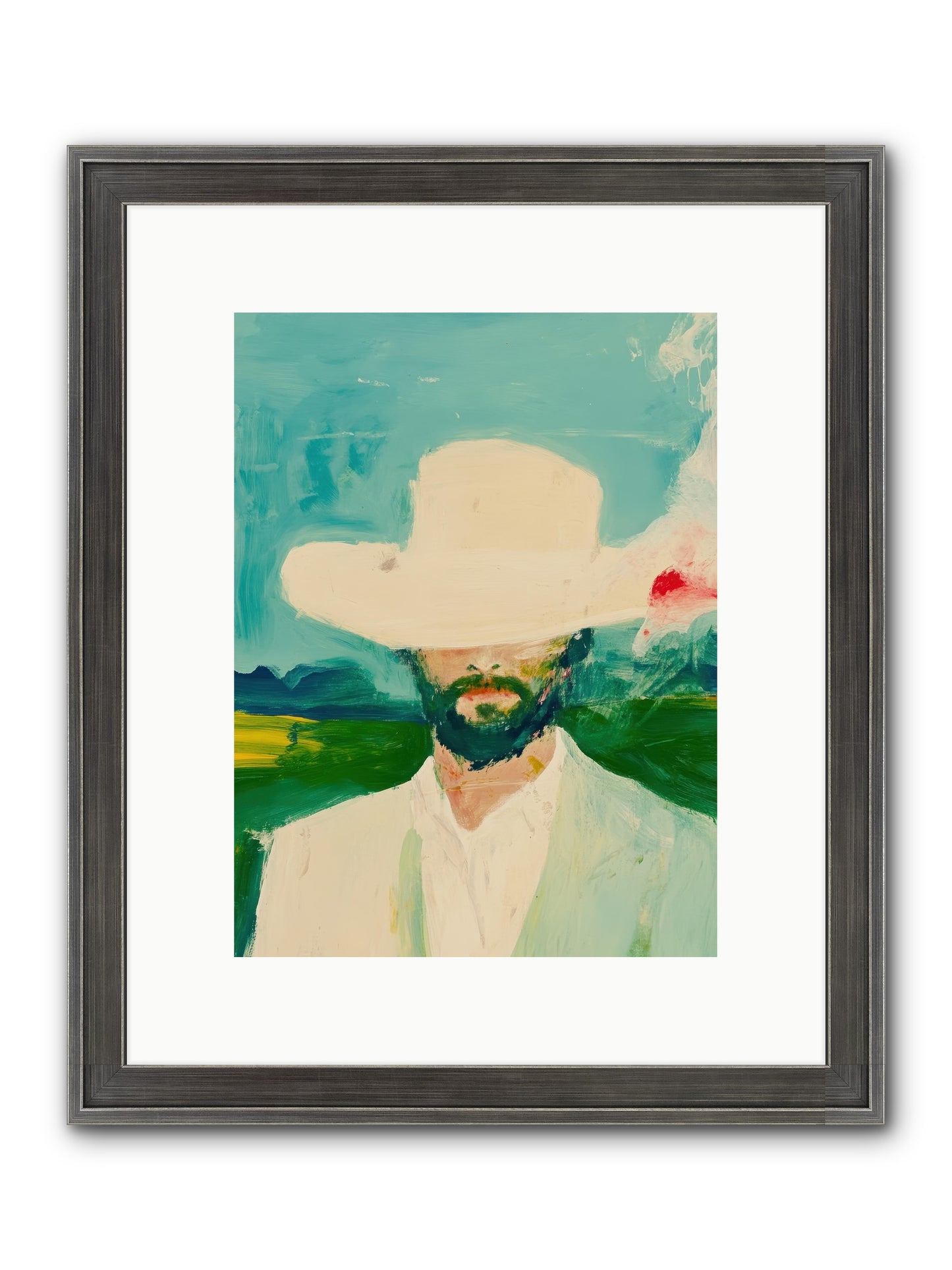Badlands Silhouette Framed Print - Slimwoods Black/Silver 9x12