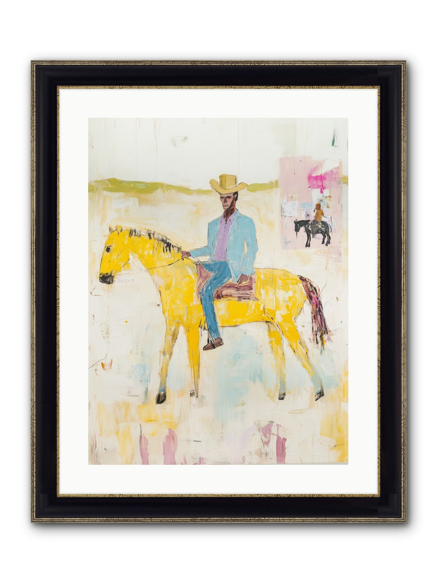 Ballad Of Blue Thunder Framed Print - Black & Gold 18x24