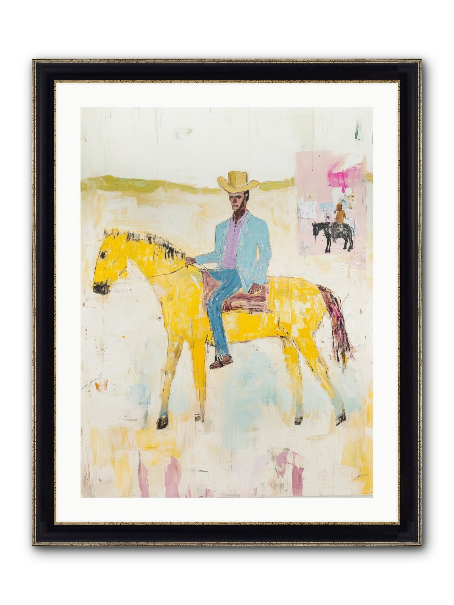Ballad Of Blue Thunder Framed Print - Black & Gold 24x32