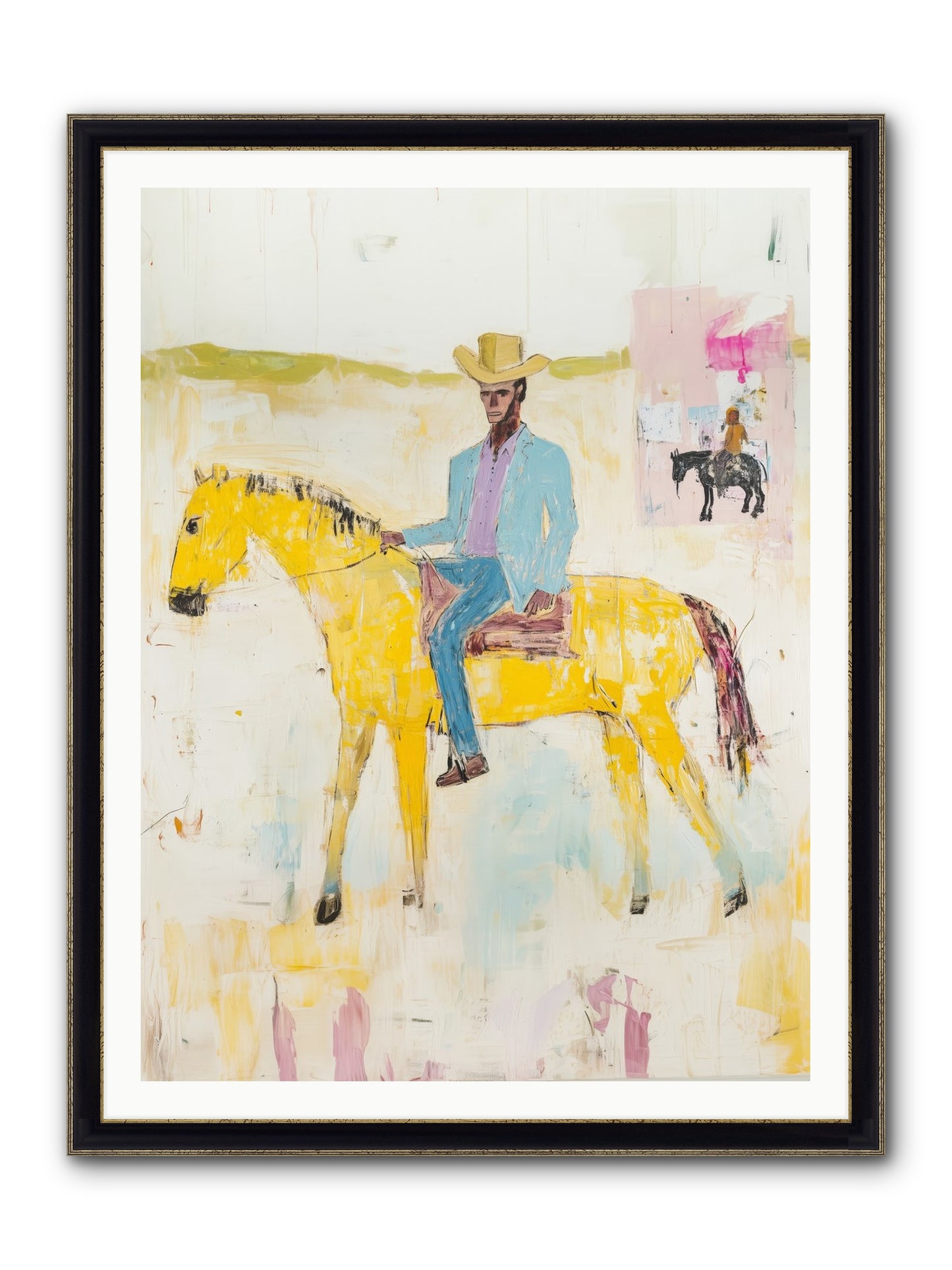 Ballad Of Blue Thunder Framed Print - Black & Gold 36x48
