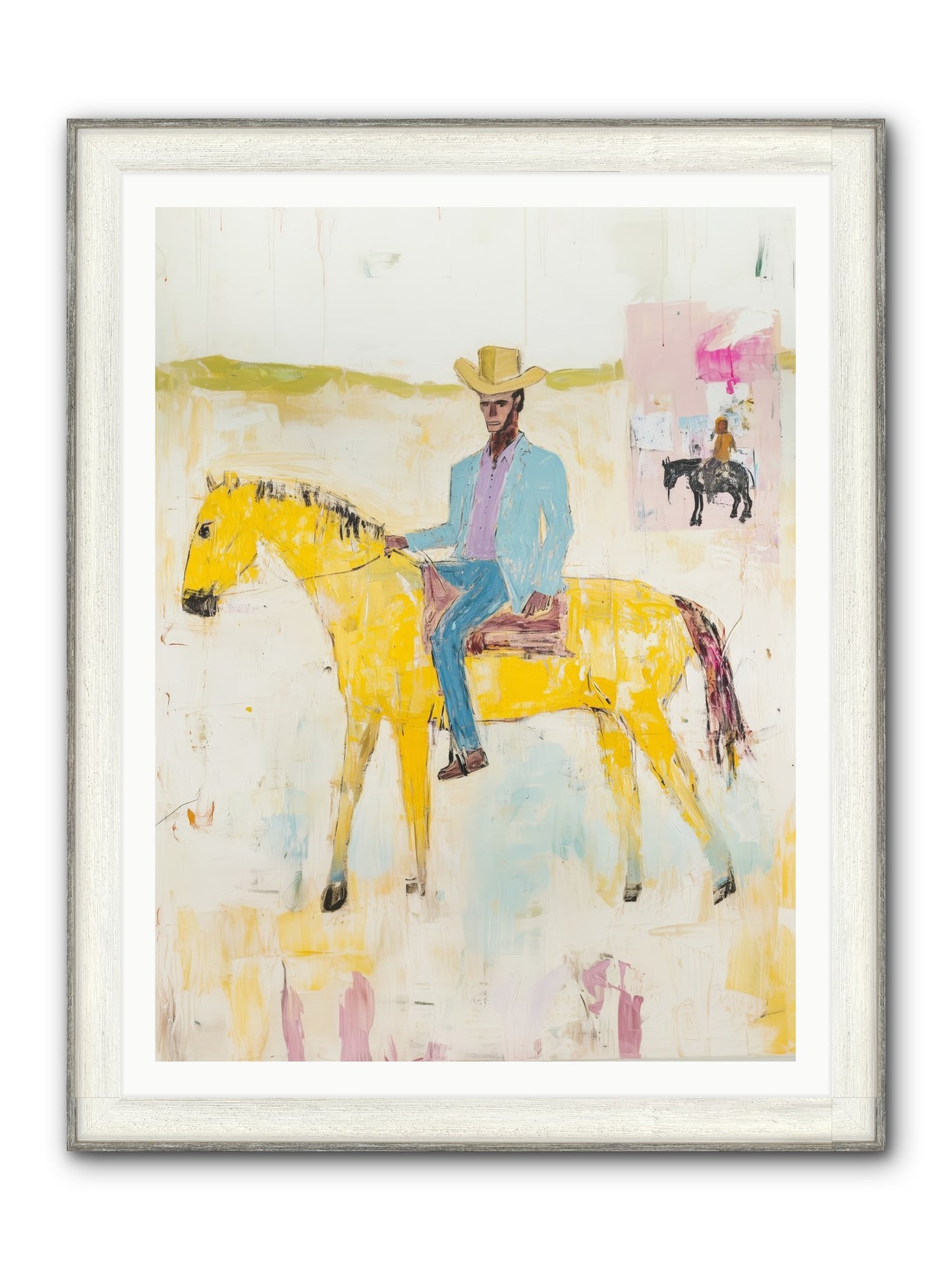 Ballad Of Blue Thunder Framed Print - Driftwood White 36x48