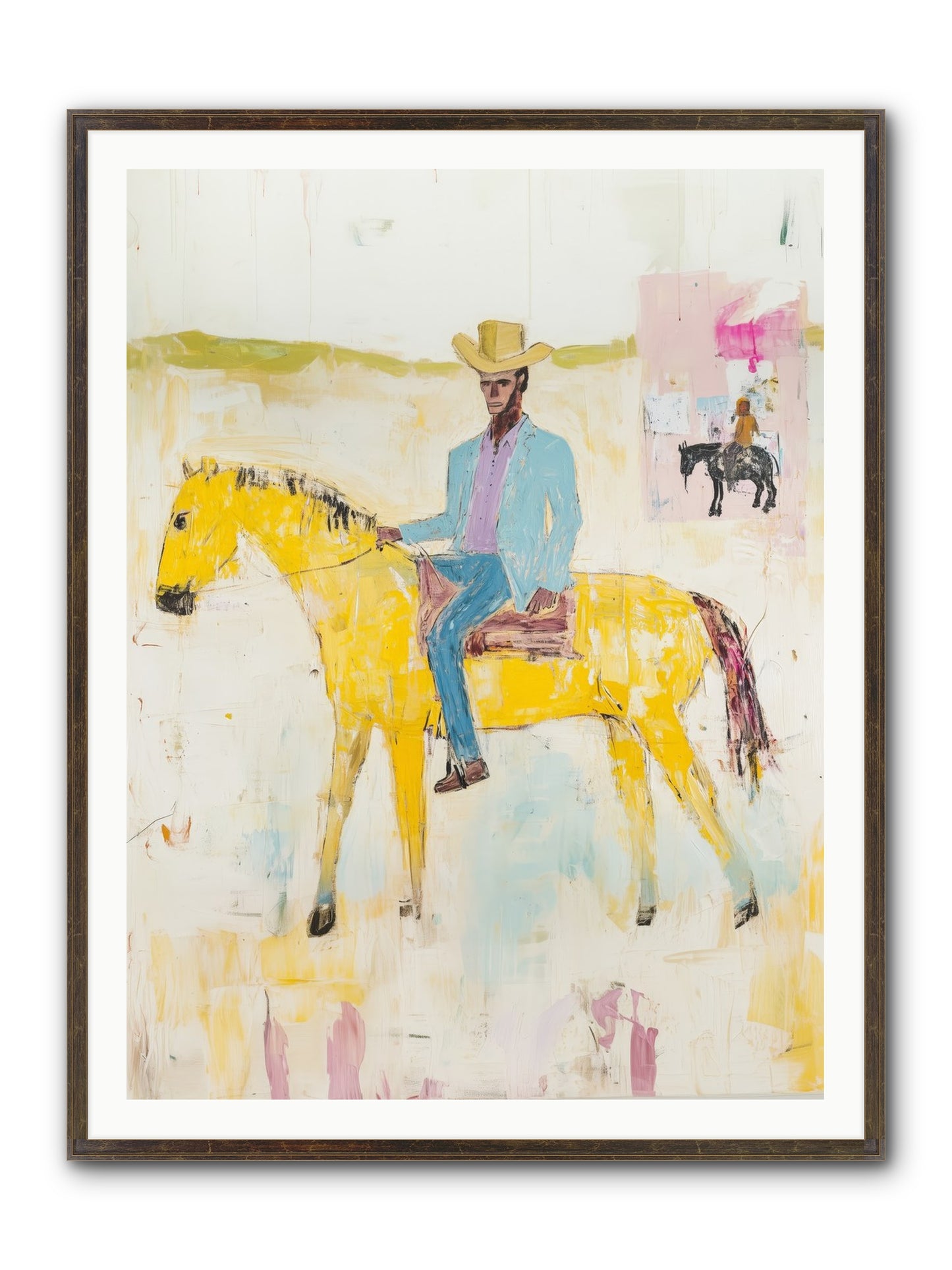 Ballad Of Blue Thunder Framed Print - Slimwoods Black/Gold 36x48