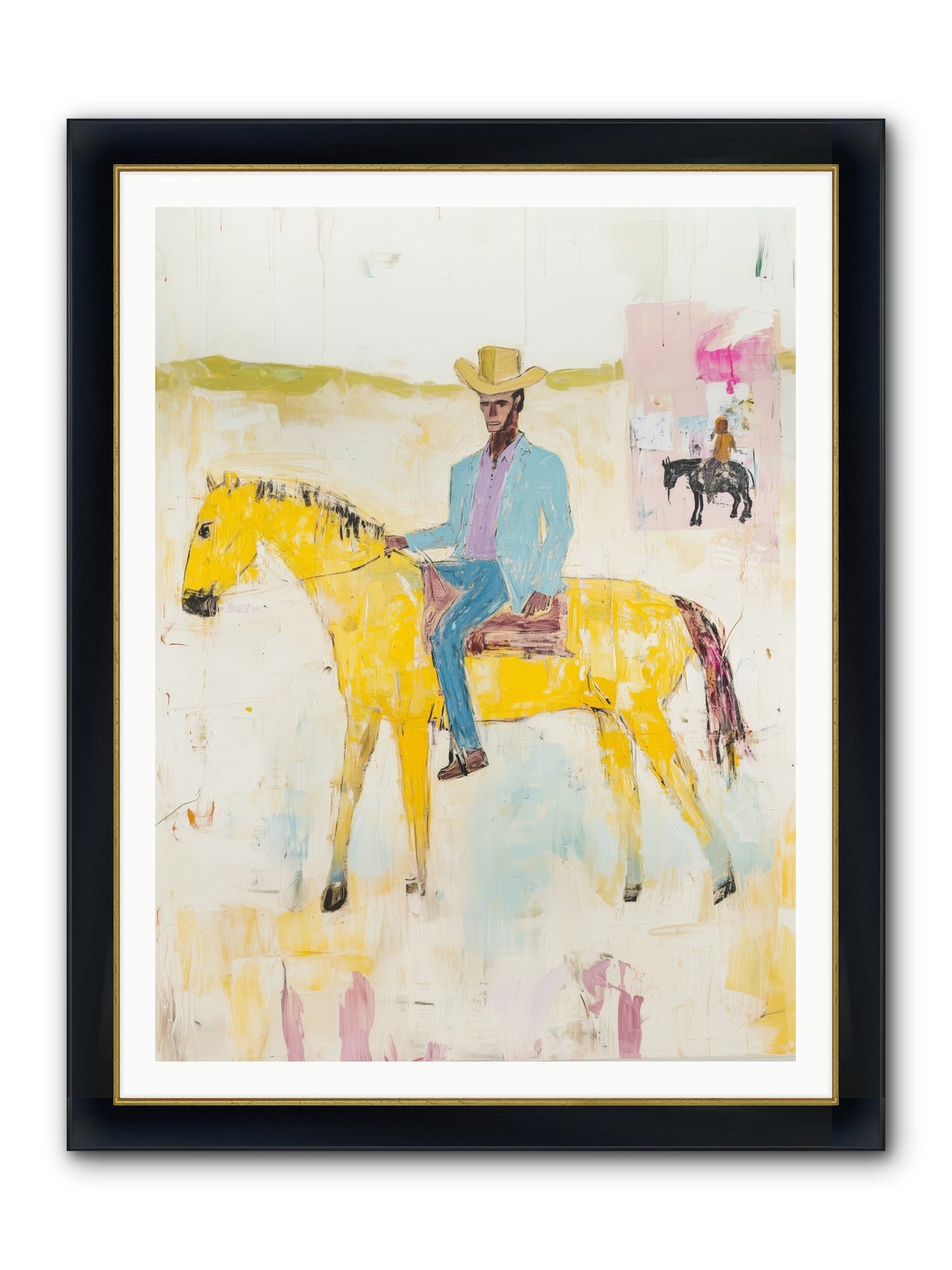 Ballad Of Blue Thunder Framed Print - Wide Black w/Gold 36x48