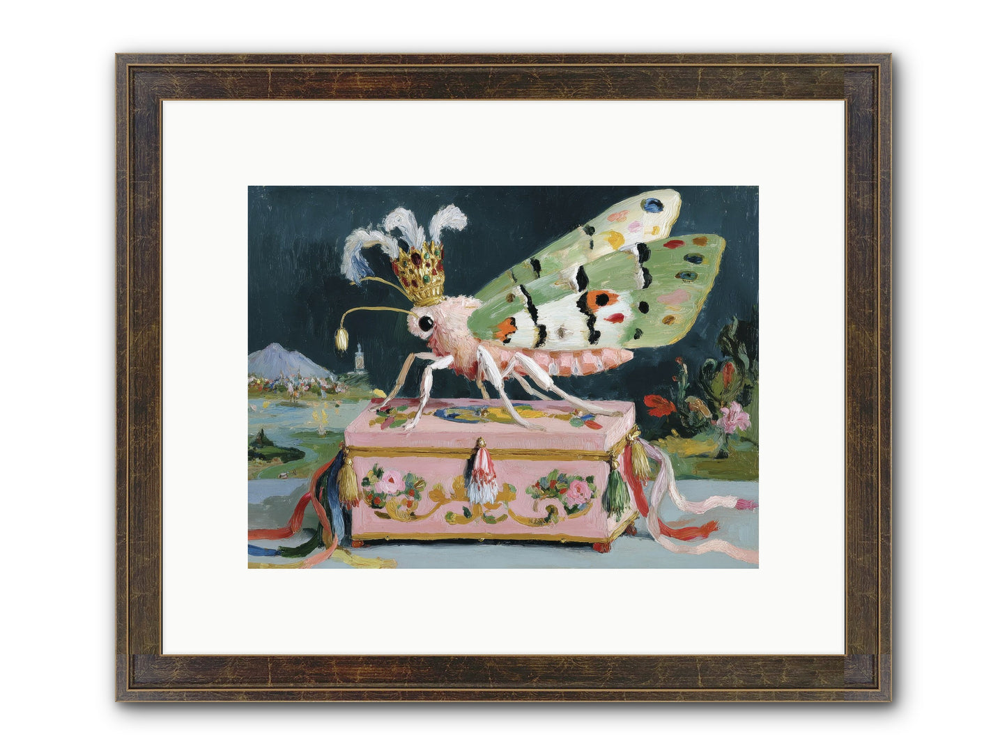 Ballet Of The Luminous Framed Print - Slimwoods Black/Gold 12x9