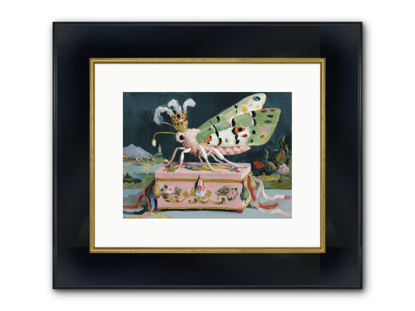 Ballet Of The Luminous Framed Print - Wide Black w/Gold 12x9