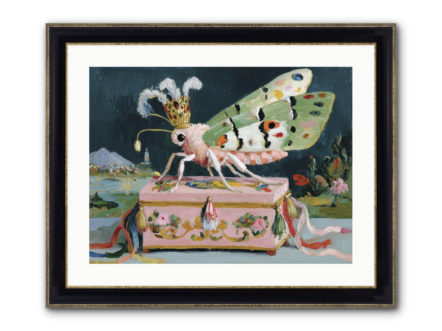 Ballet Of The Luminous Framed Print - Black & Gold 24x18