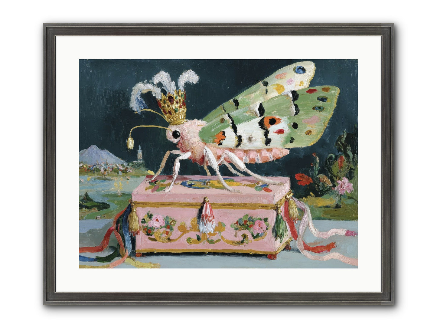 Ballet Of The Luminous Framed Print - Slimwoods Black/Silver 24x18