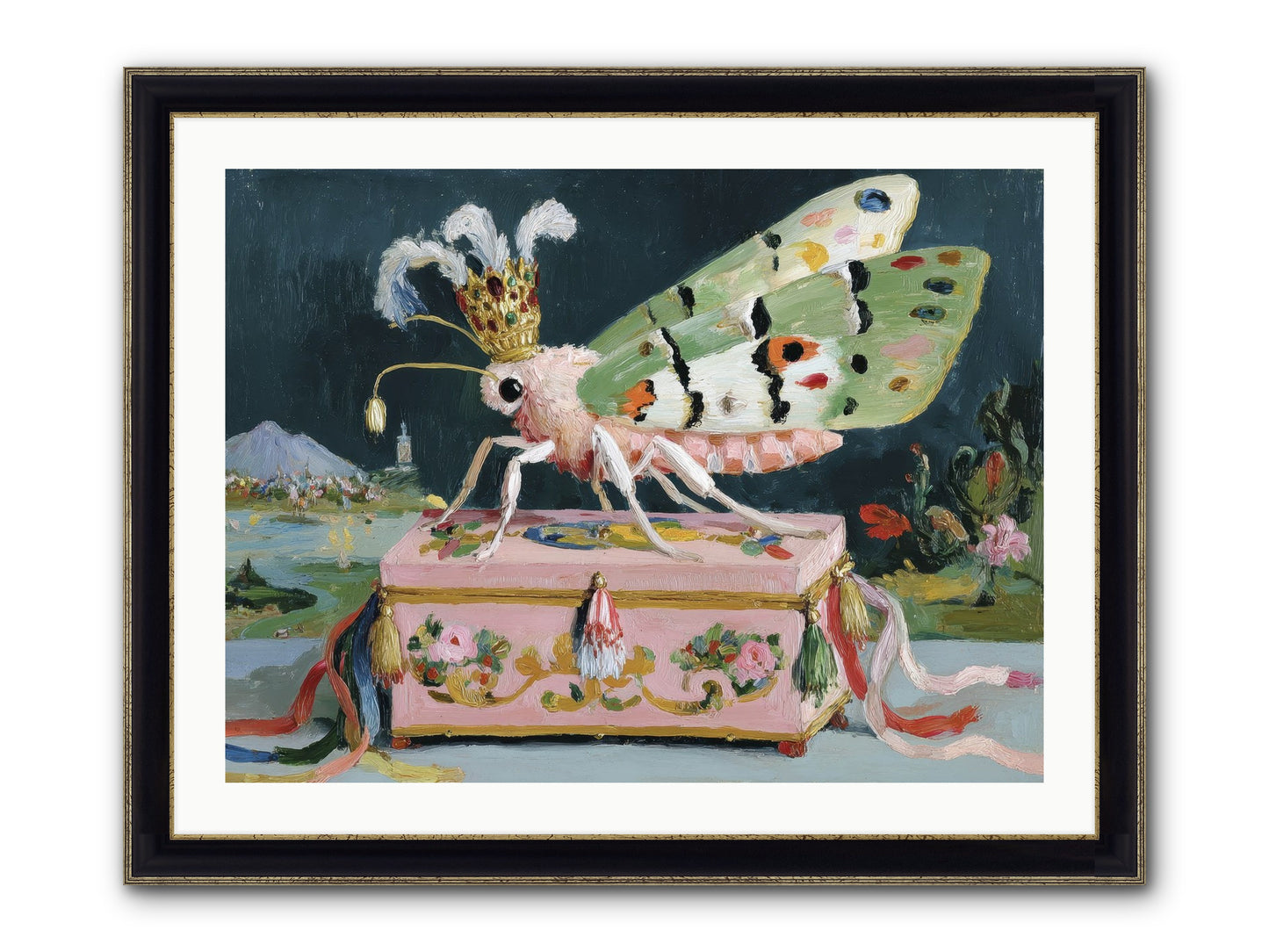Ballet Of The Luminous Framed Print - Black & Gold 32x24