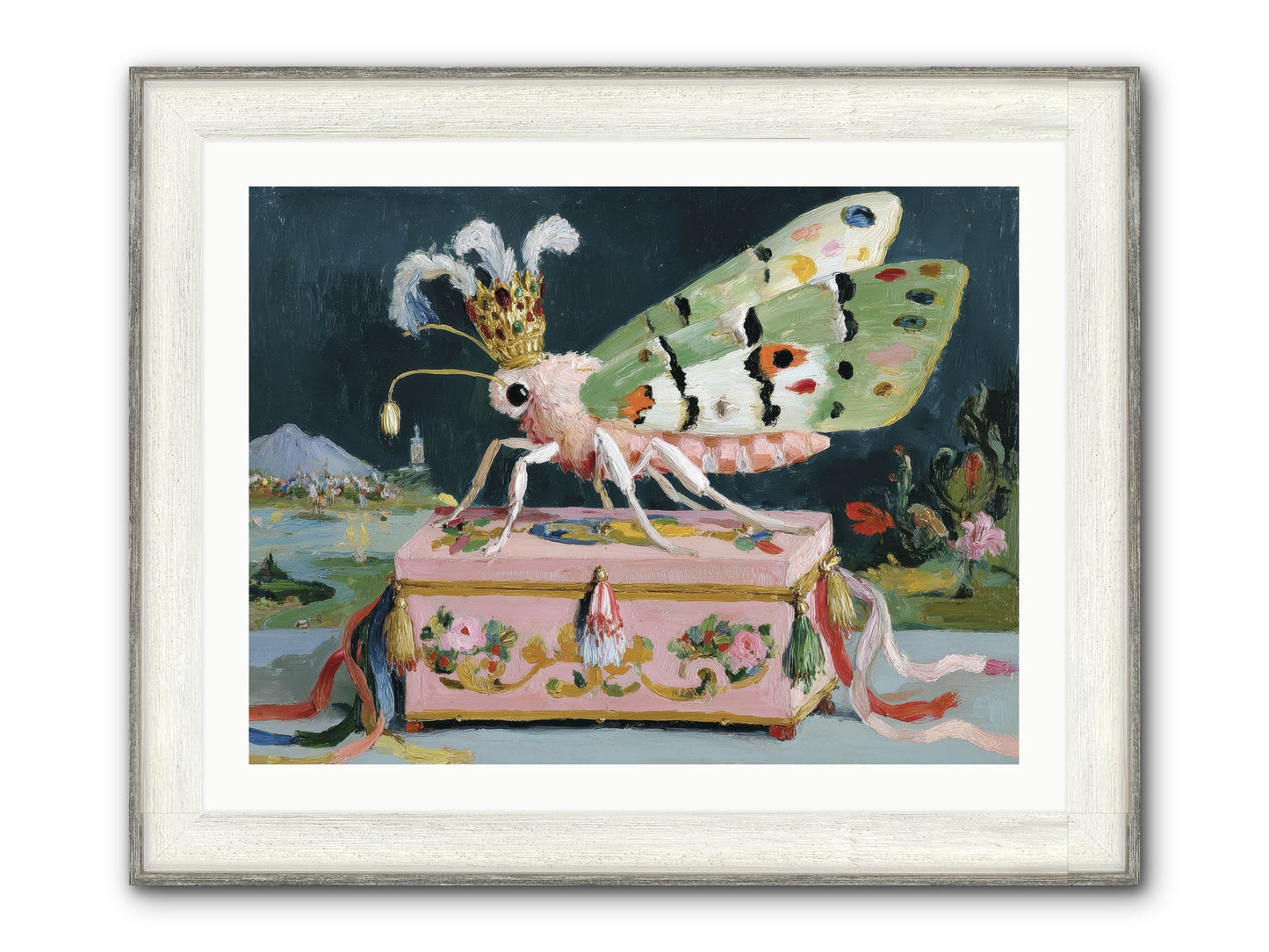 Ballet Of The Luminous Framed Print - Driftwood White 32x24