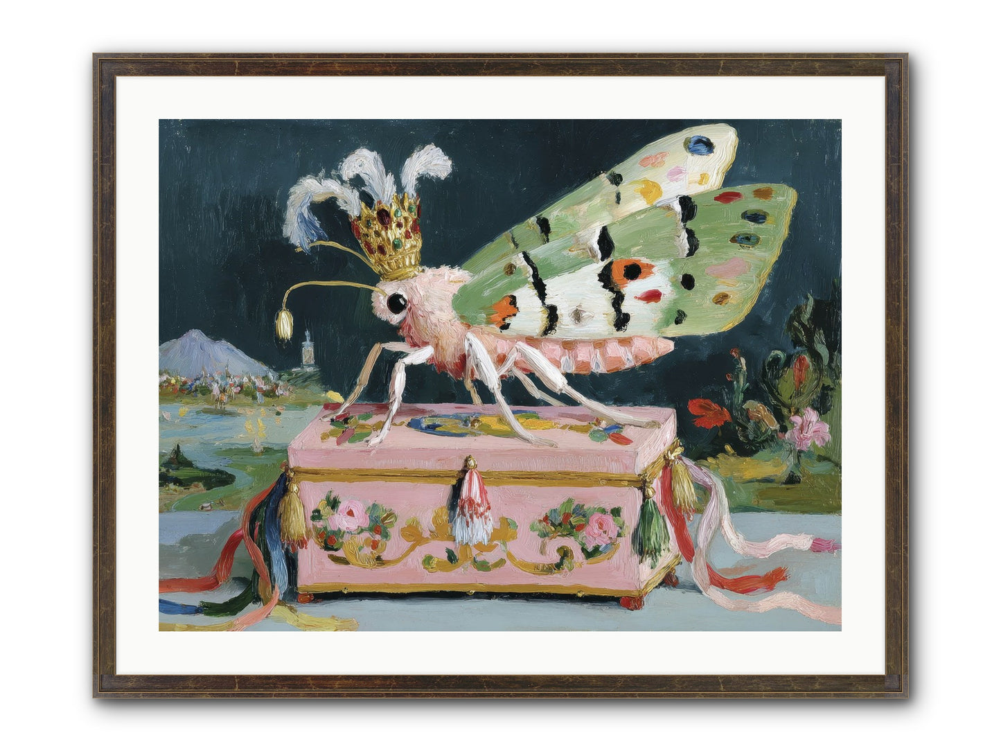 Ballet Of The Luminous Framed Print - Slimwoods Black/Gold 32x24