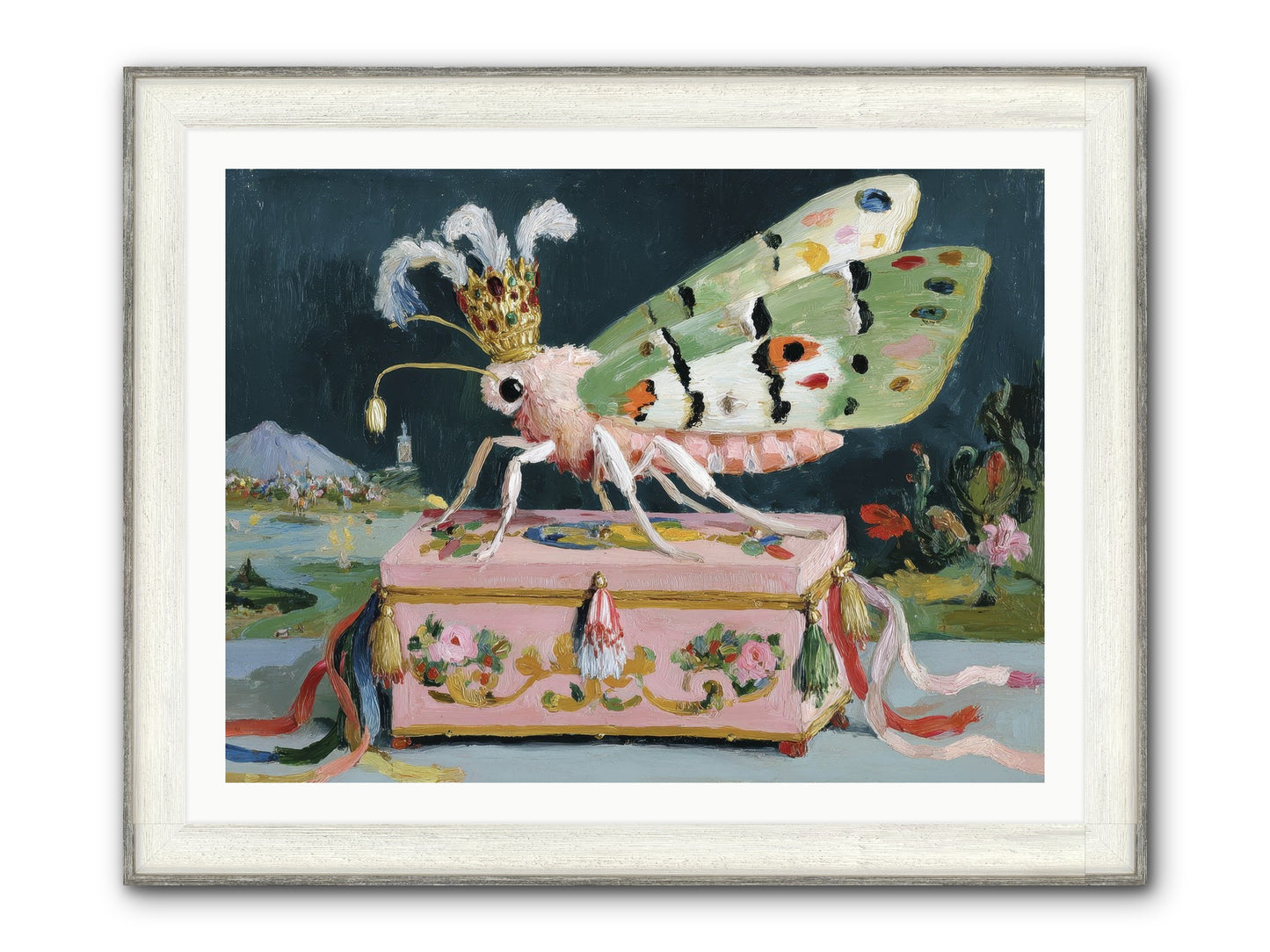 Ballet Of The Luminous Framed Print - Driftwood White 40x30