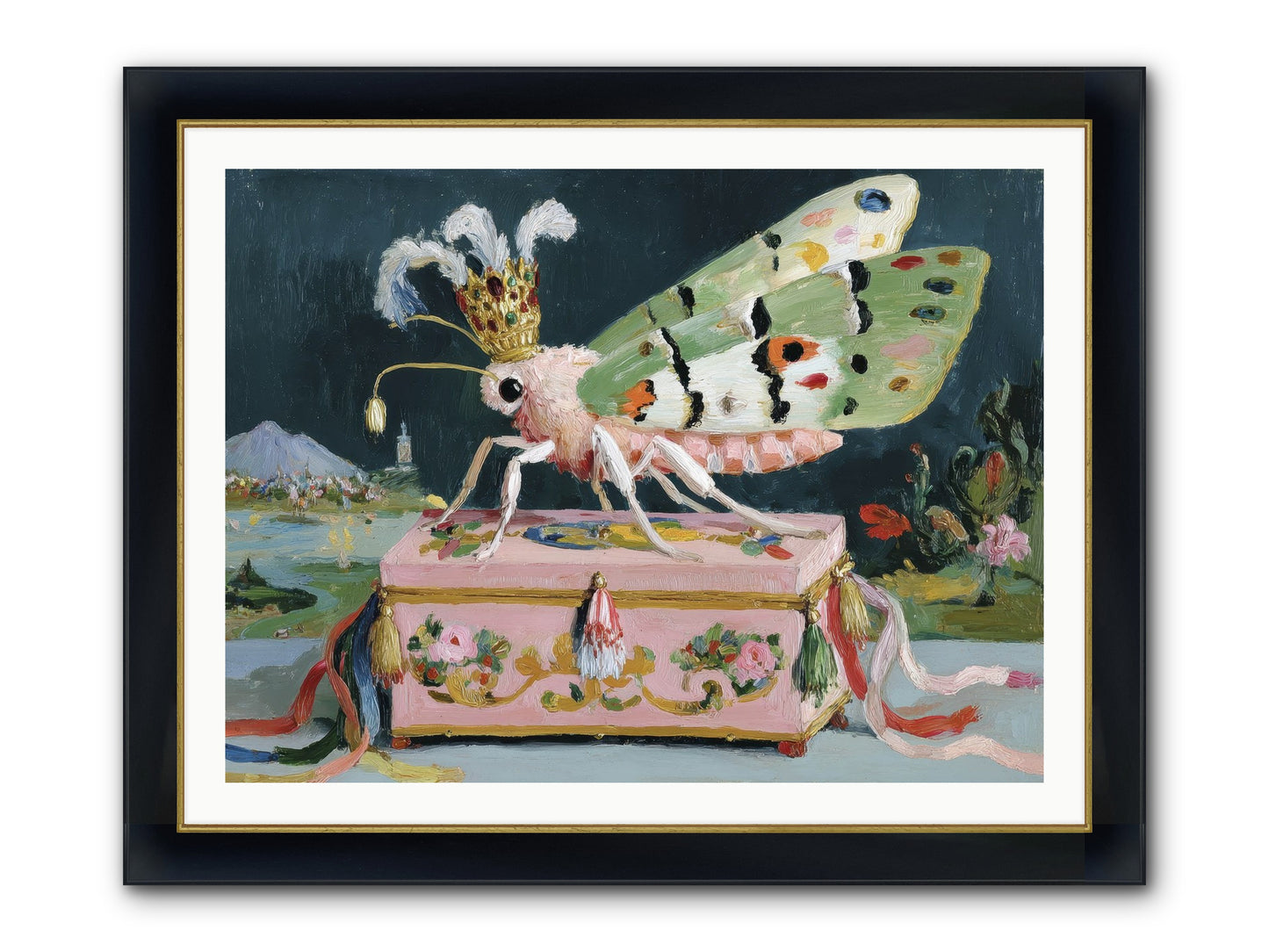 Ballet Of The Luminous Framed Print - Wide Black w/Gold 40x30