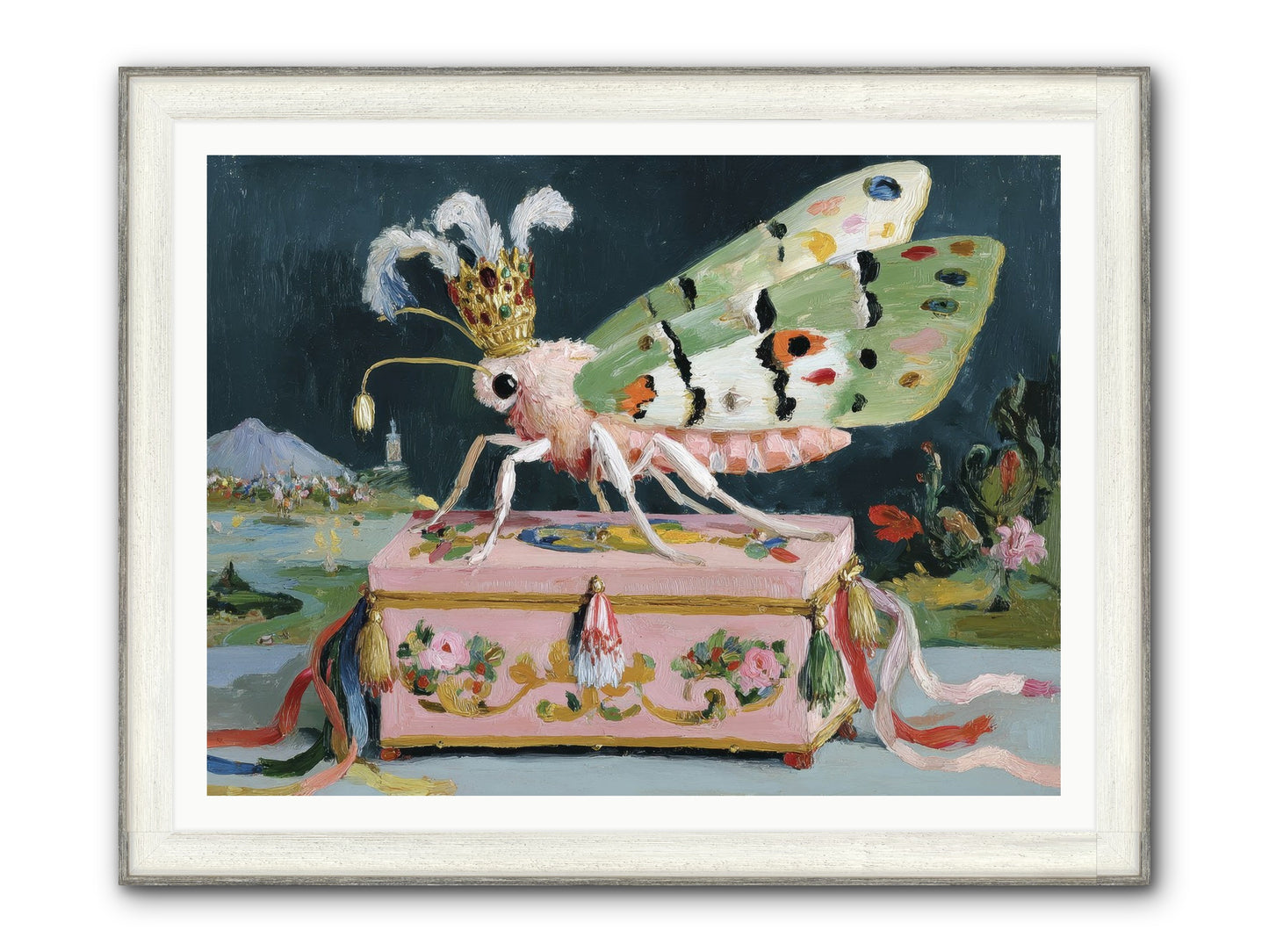Ballet Of The Luminous Framed Print - Driftwood White 48x36