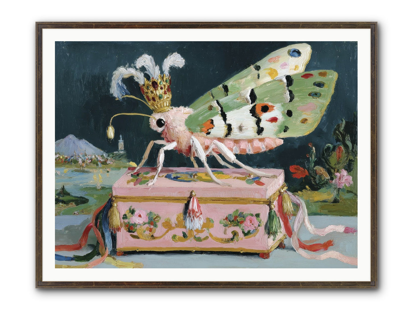 Ballet Of The Luminous Framed Print - Slimwoods Black/Gold 48x36