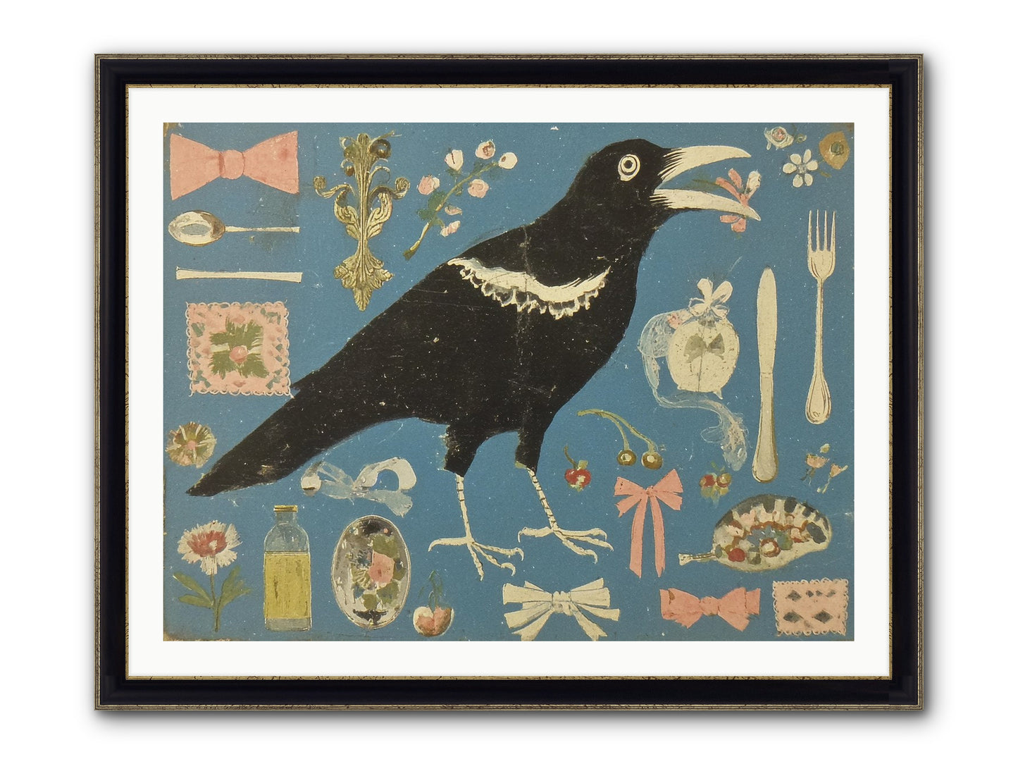 Ballroom For One Framed Print - Black & Gold 40x30
