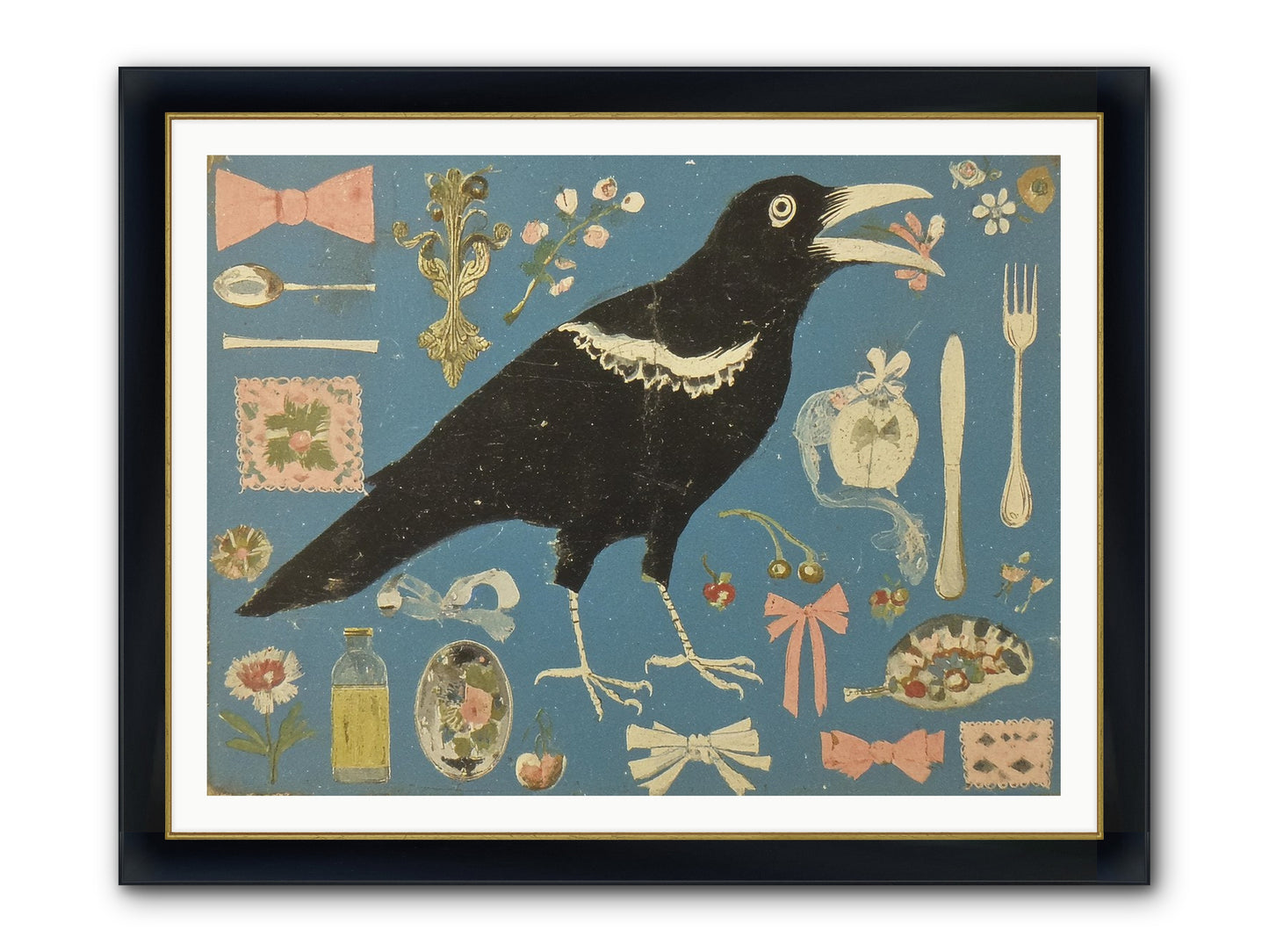 Ballroom For One Framed Print - Wide Black w/Gold 48x36