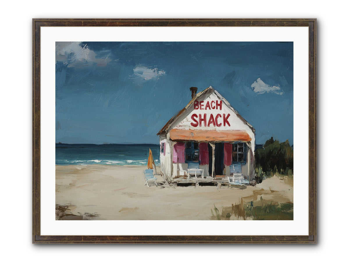 Barefoot Headquarters Framed Print - Slimwoods Black/Gold 32x24