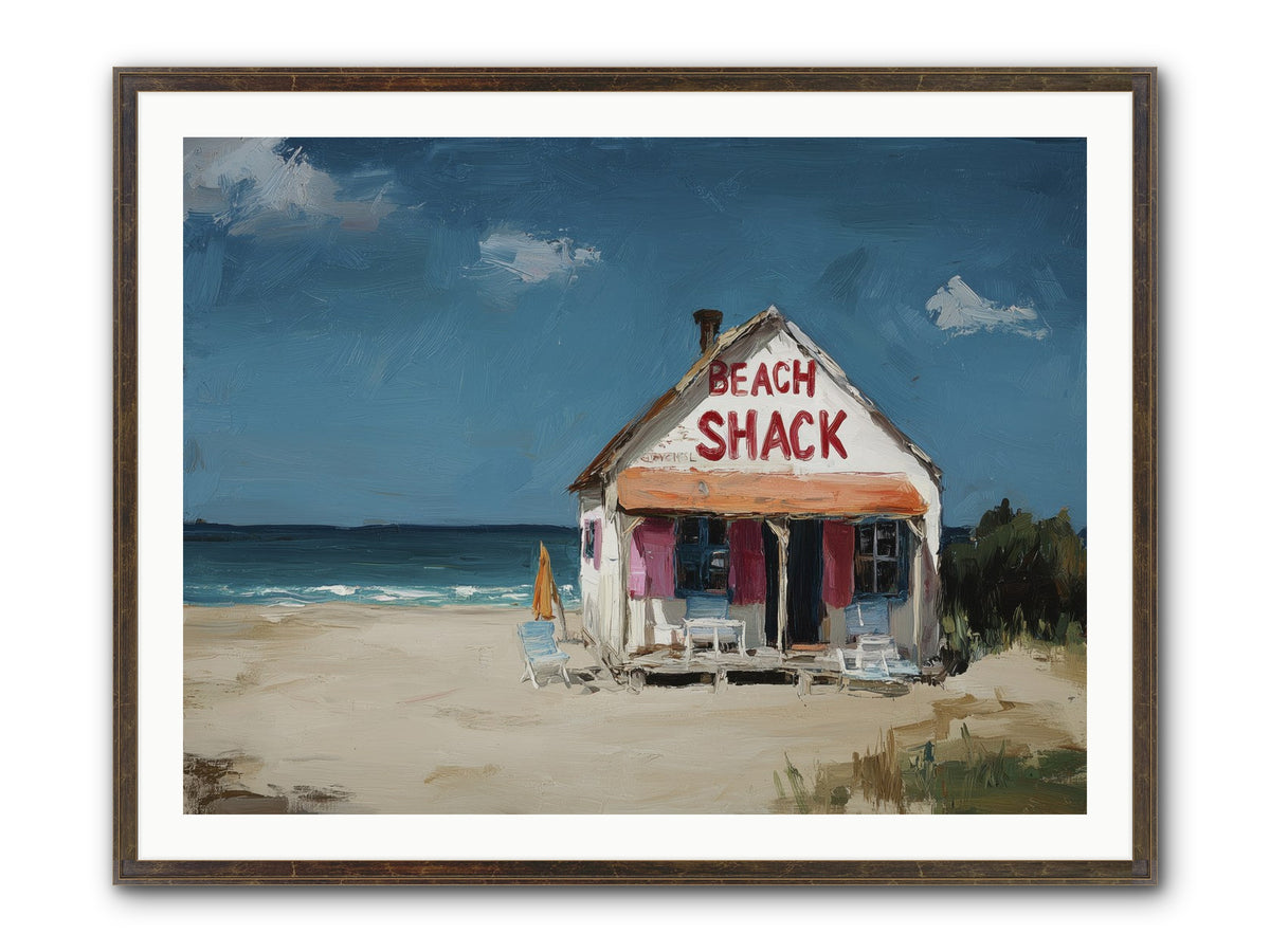 Barefoot Headquarters Framed Print - Slimwoods Black/Gold 40x30
