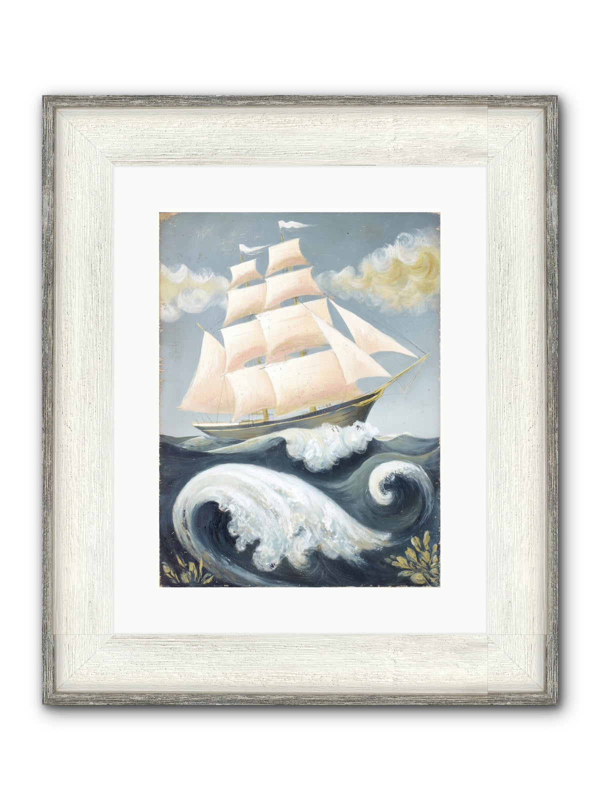Barnacle Ghost Framed Print - Driftwood White 12x16
