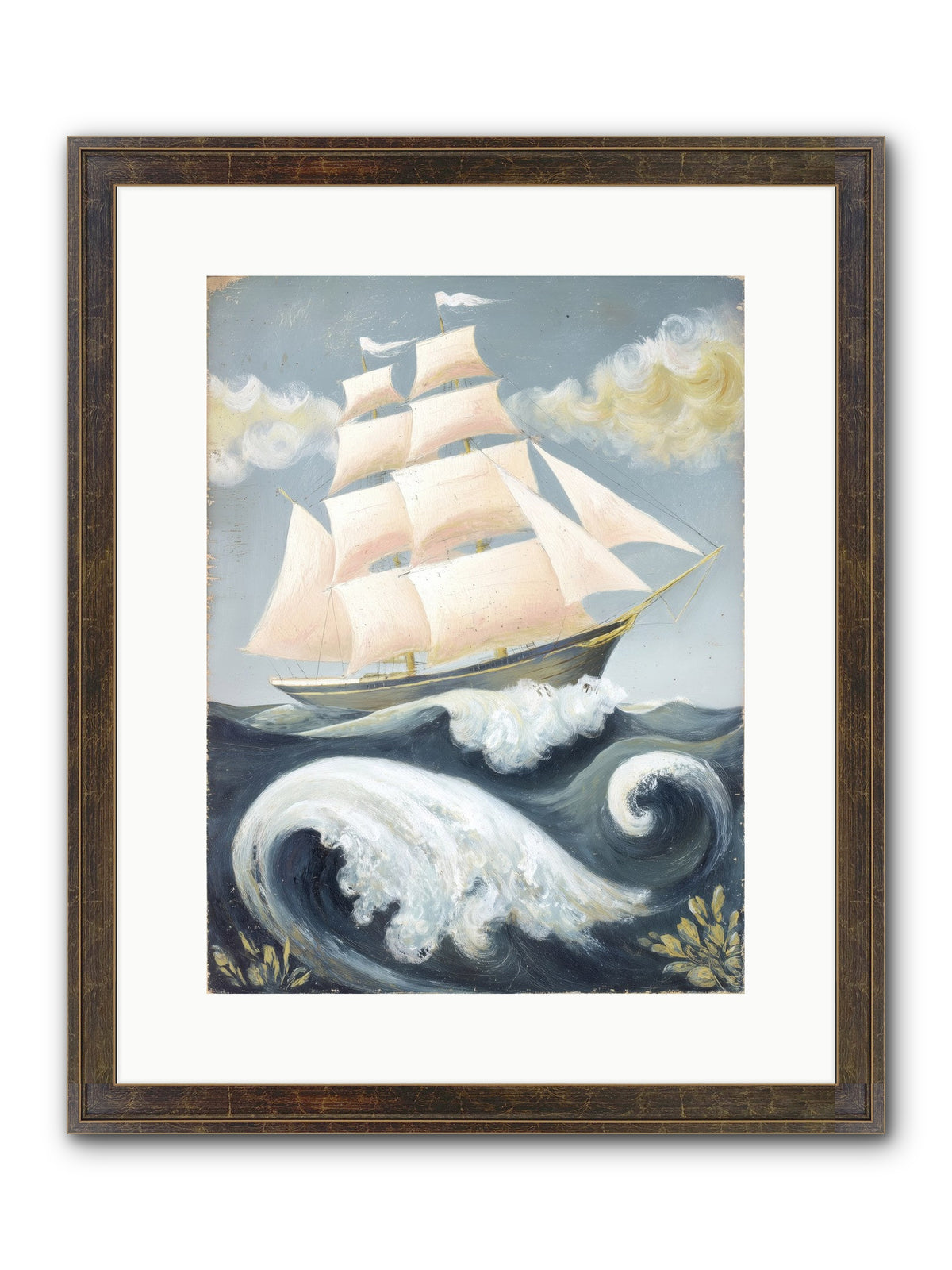 Barnacle Ghost Framed Print - Slimwoods Black/Gold 12x16