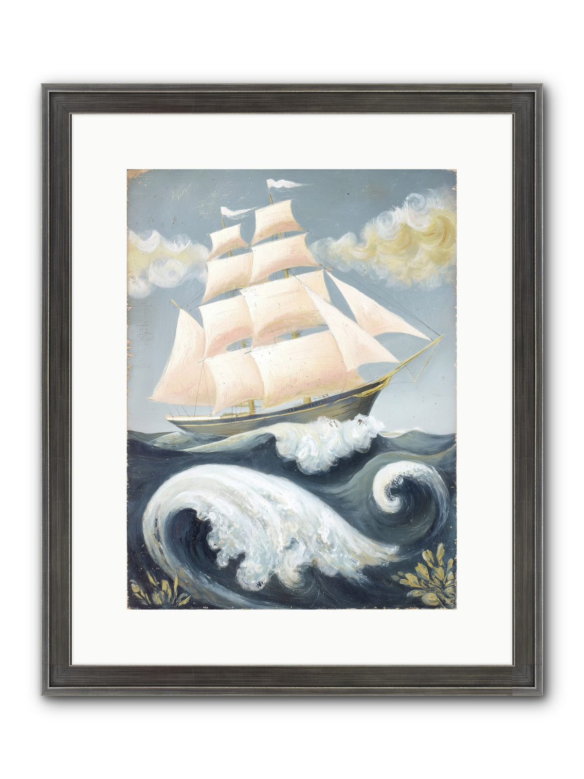 Barnacle Ghost Framed Print - Slimwoods Black/Silver 12x16