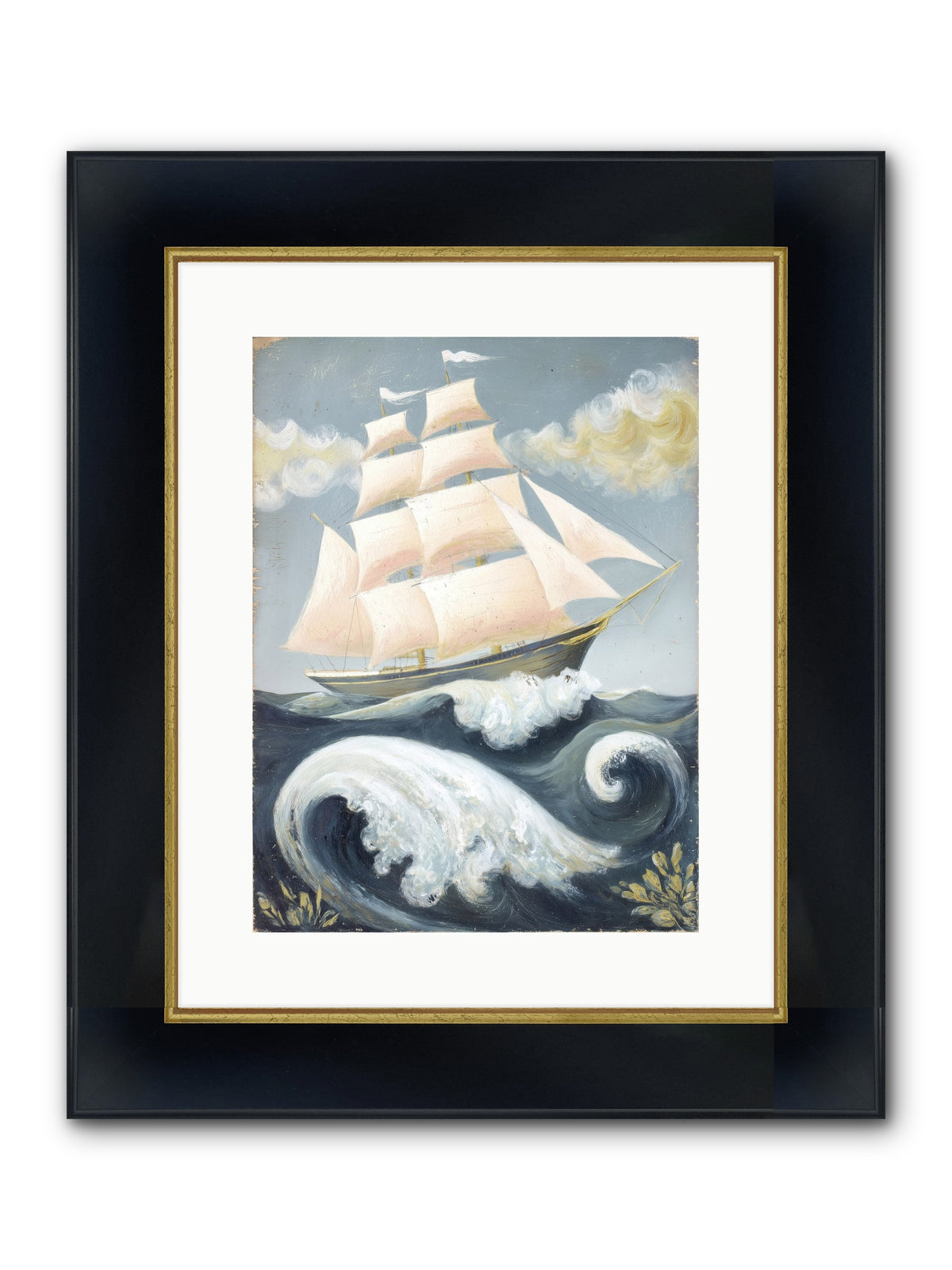 Barnacle Ghost Framed Print - Wide Black w/Gold 12x16
