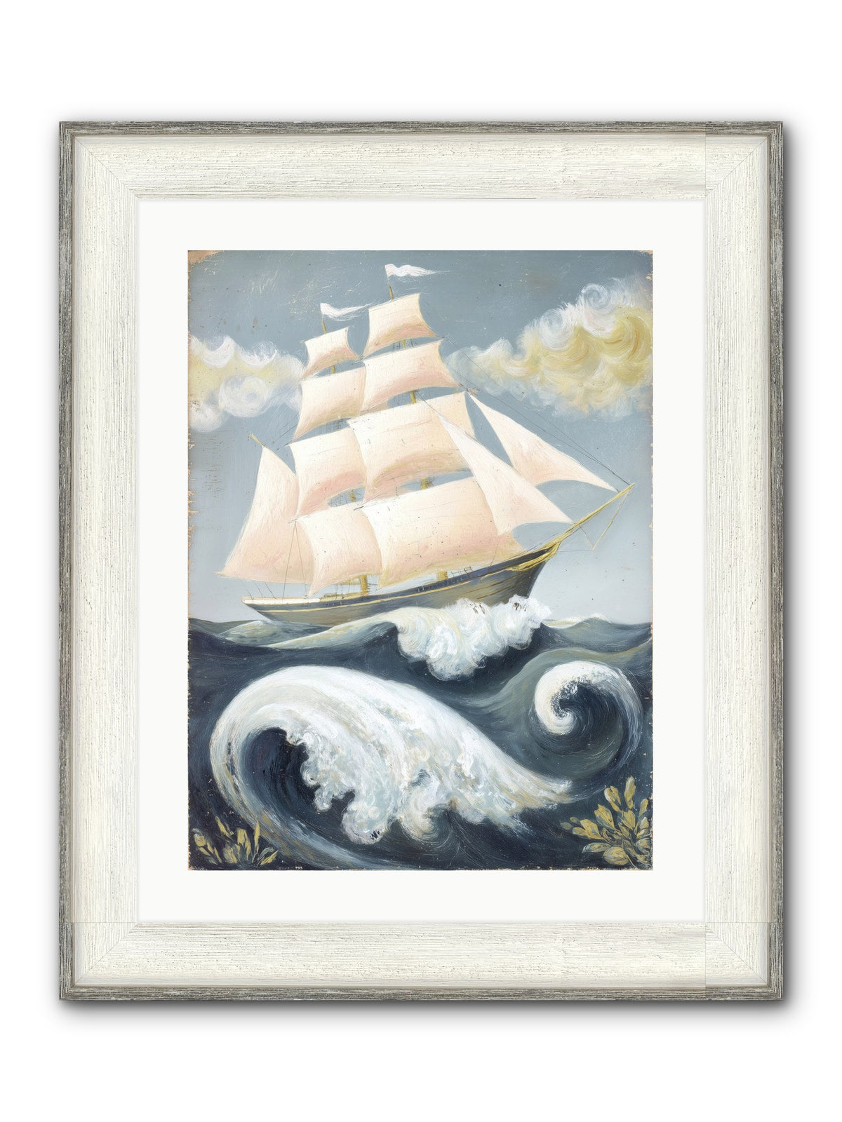 Barnacle Ghost Framed Print - Driftwood White 18x24