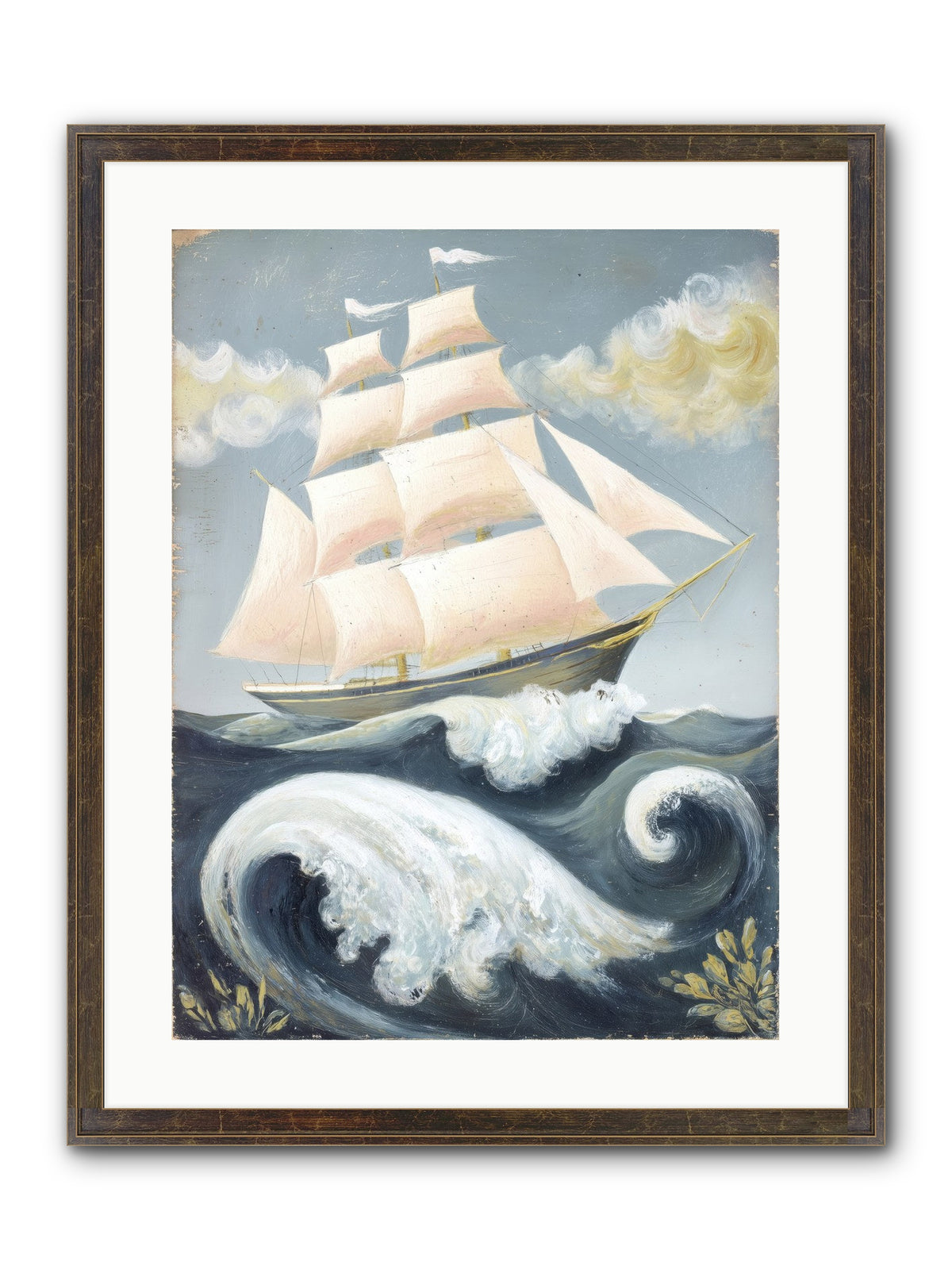 Barnacle Ghost Framed Print - Slimwoods Black/Gold 18x24