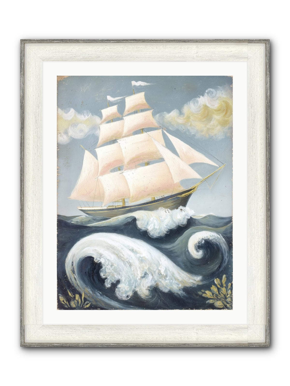 Barnacle Ghost Framed Print - Driftwood White 24x32