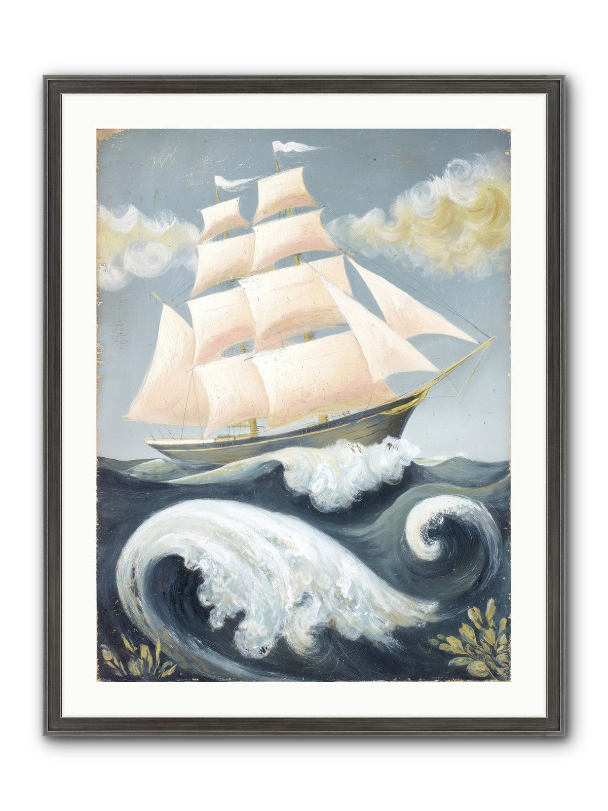 Barnacle Ghost Framed Print - Slimwoods Black/Silver 24x32