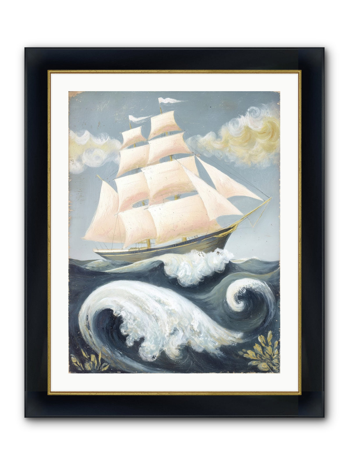 Barnacle Ghost Framed Print - Wide Black w/Gold 24x32