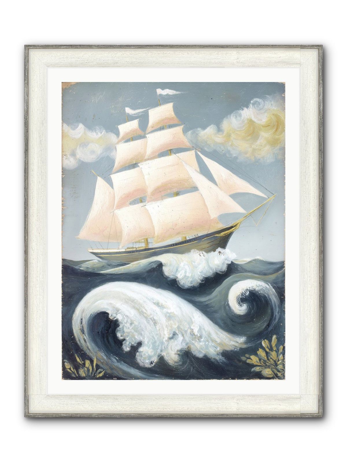 Barnacle Ghost Framed Print - Driftwood White 30x40