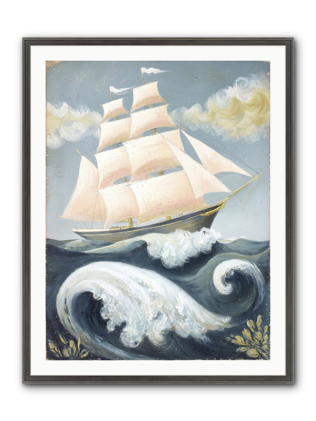 Barnacle Ghost Framed Print - Slimwoods Black/Silver 30x40