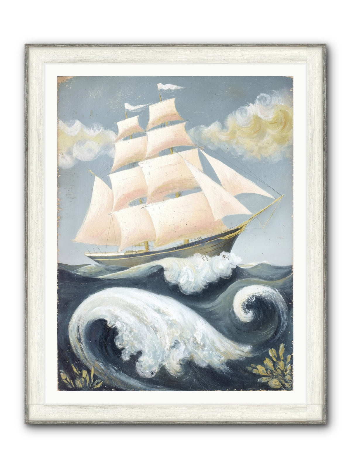 Barnacle Ghost Framed Print - Driftwood White 36x48