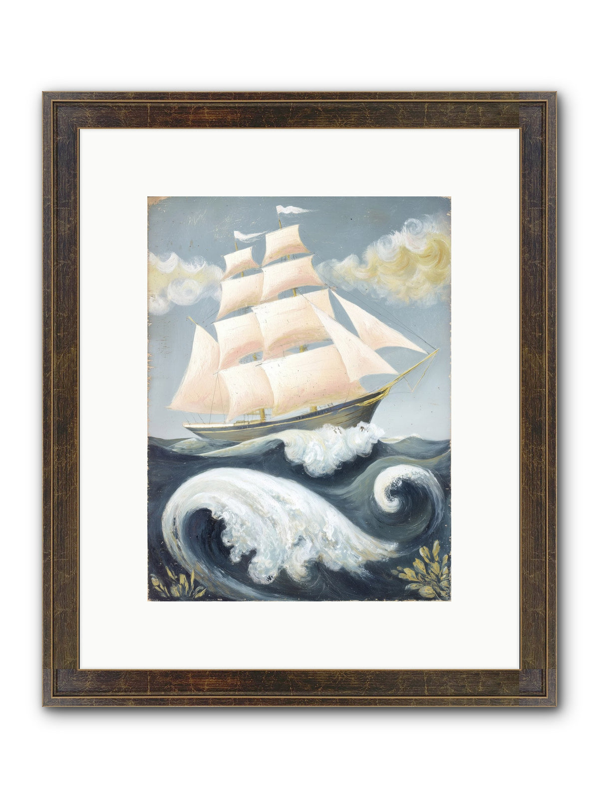 Barnacle Ghost Framed Print - Slimwoods Black/Gold 9x12