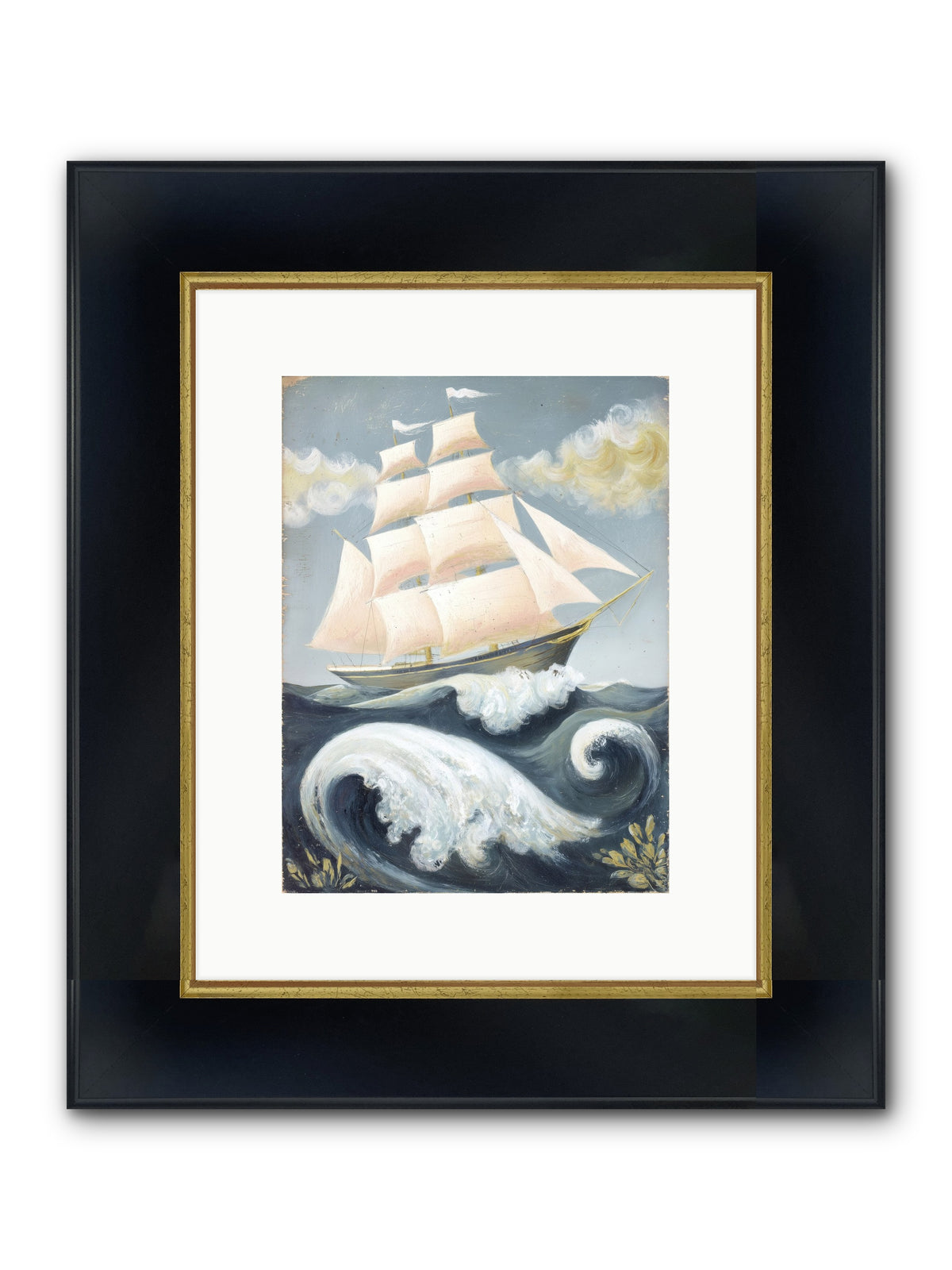 Barnacle Ghost Framed Print - Wide Black w/Gold 9x12