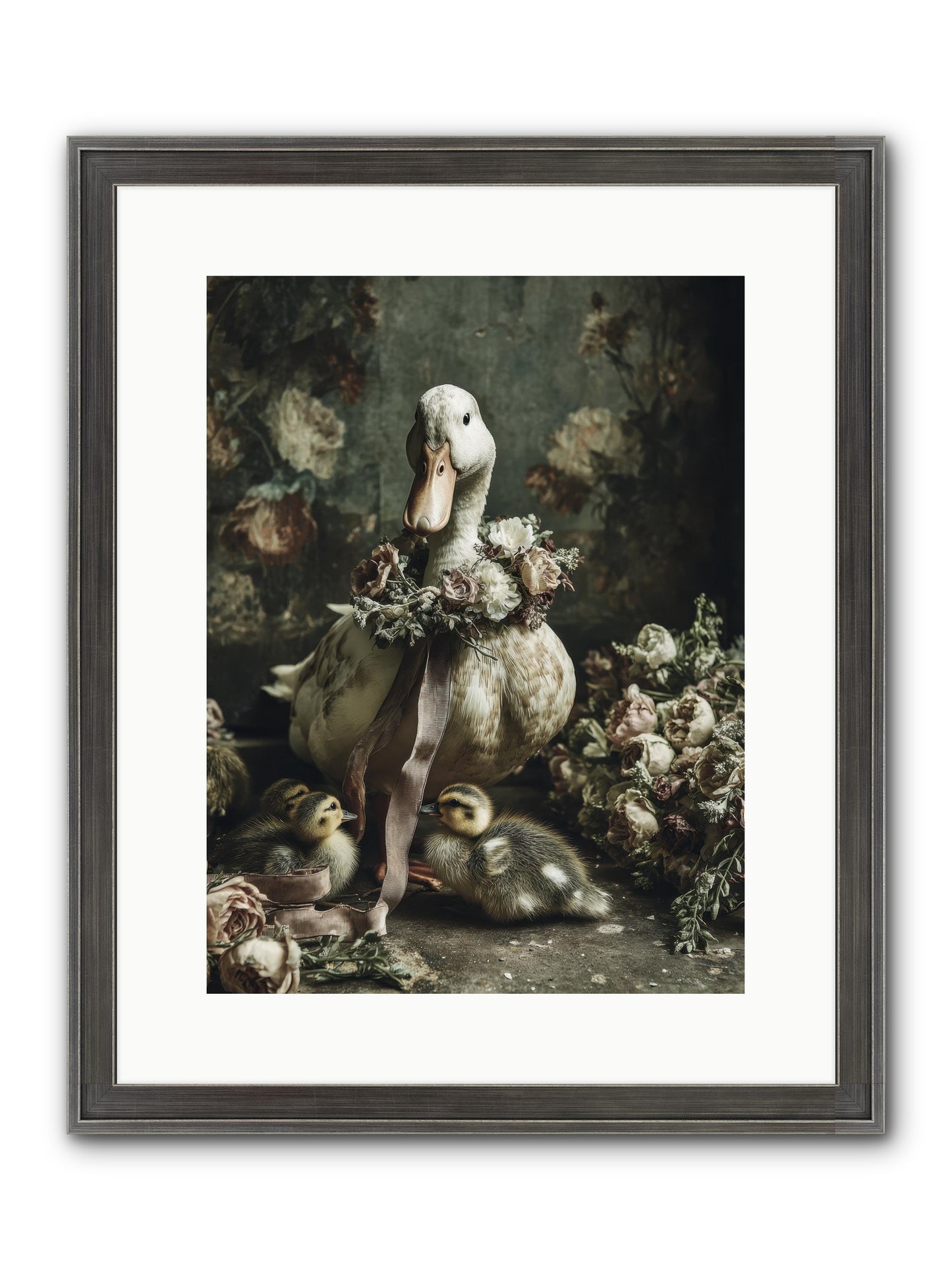 Basil Framed Print - Slimwoods Black/Silver 12x16