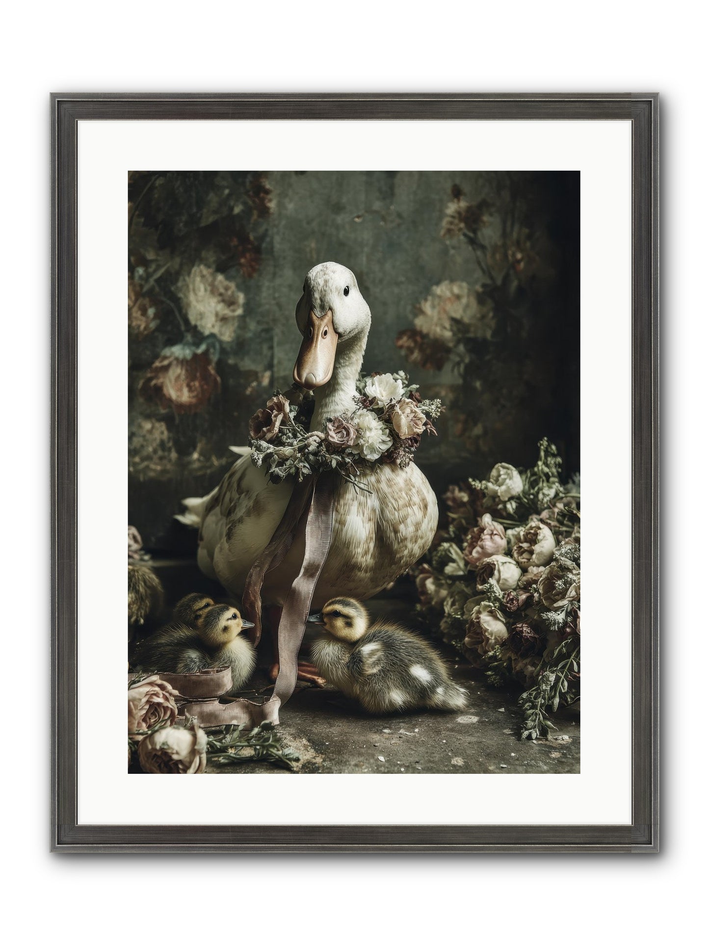 Basil Framed Print - Slimwoods Black/Silver 18x24