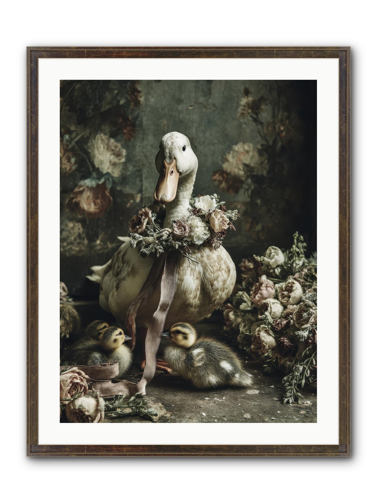 Basil Framed Print - Slimwoods Black/Gold 24x32