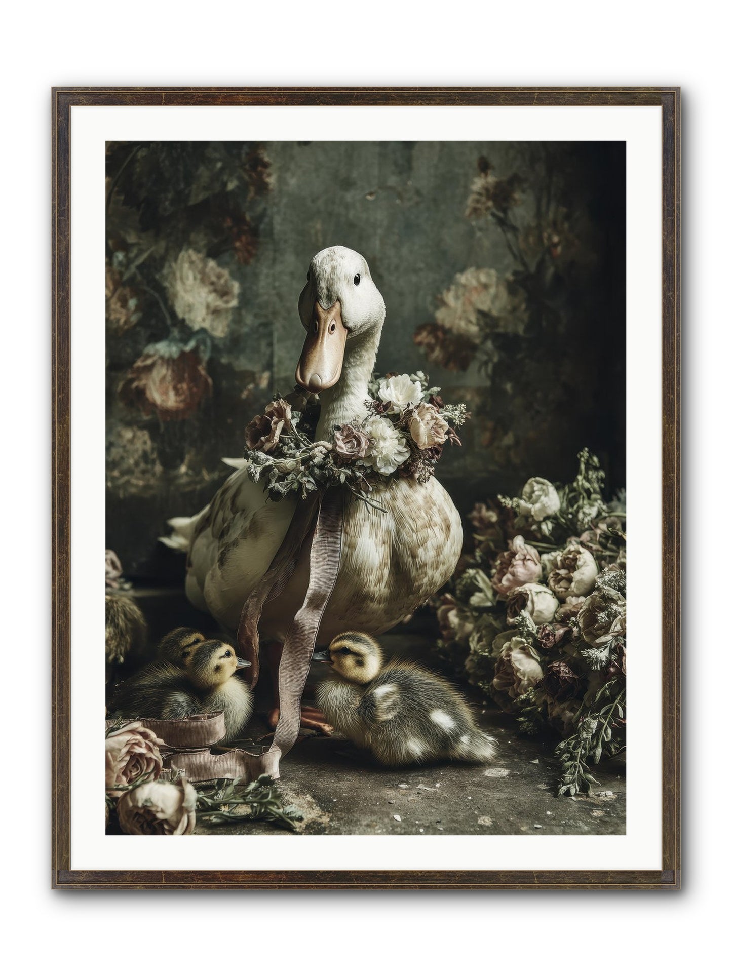 Basil Framed Print - Slimwoods Black/Gold 30x40