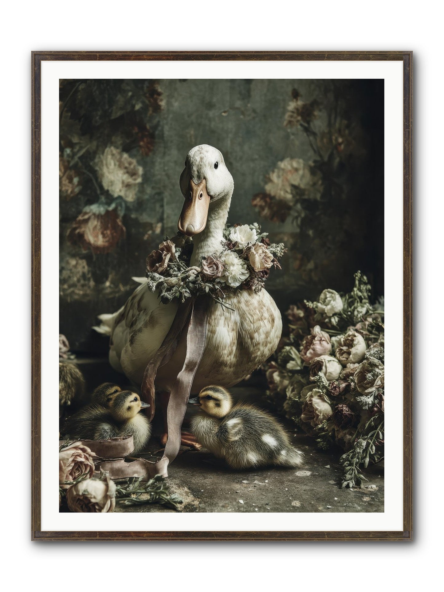 Basil Framed Print - Slimwoods Black/Gold 36x48