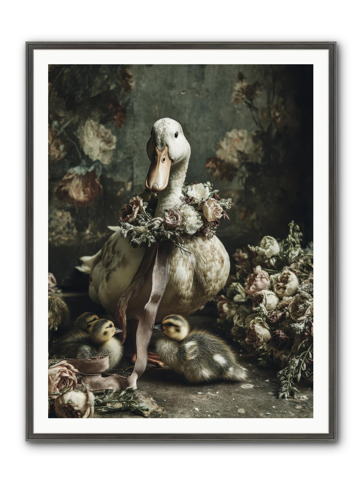 Basil Framed Print - Slimwoods Black/Silver 36x48
