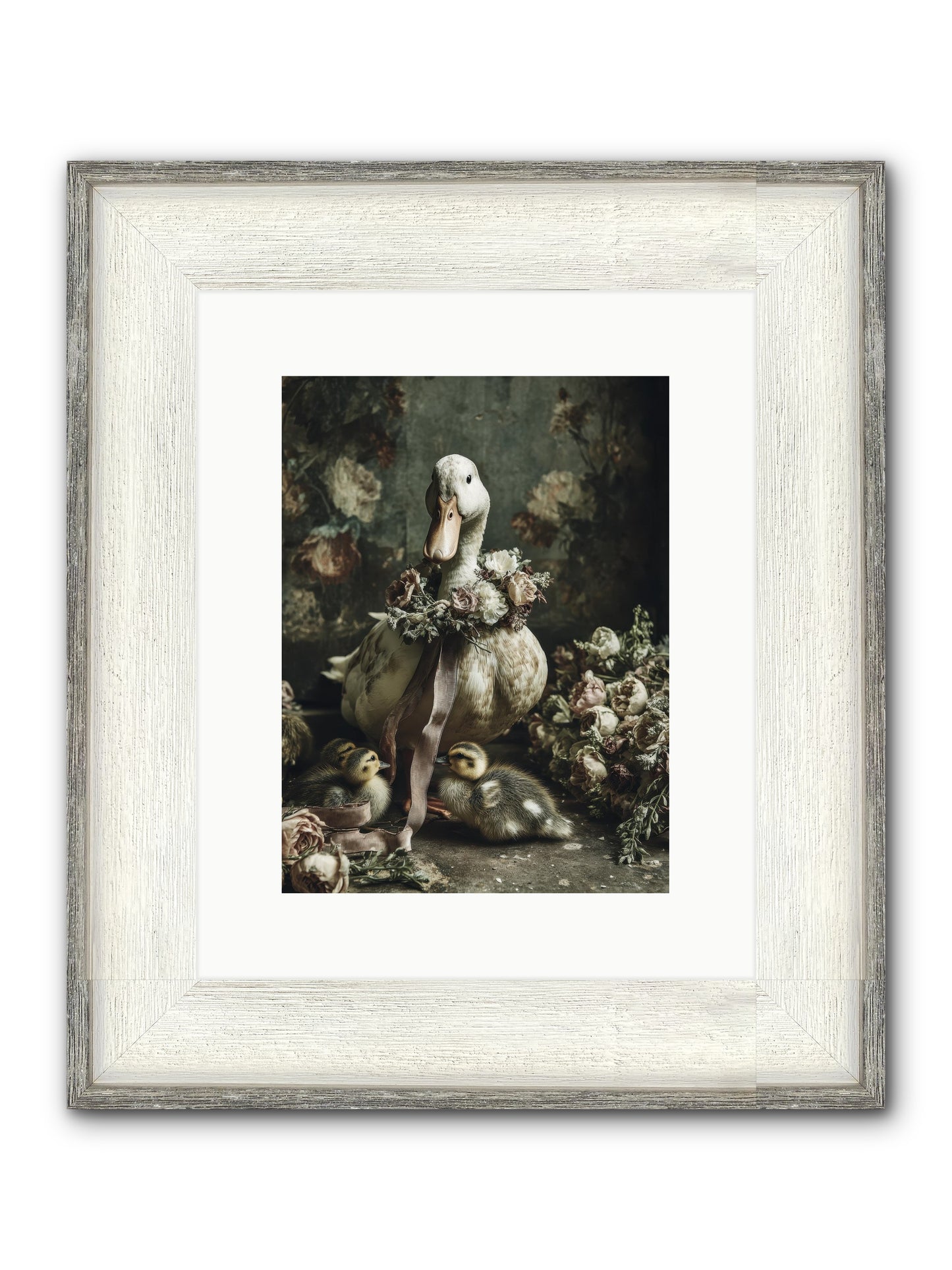 Basil Framed Print - Driftwood White 9x12