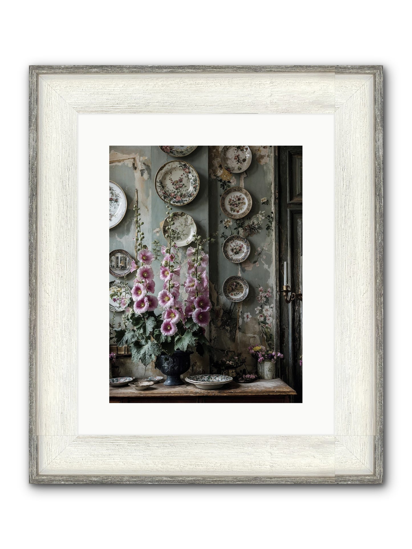 Basile Framed Print - Driftwood White 12x16