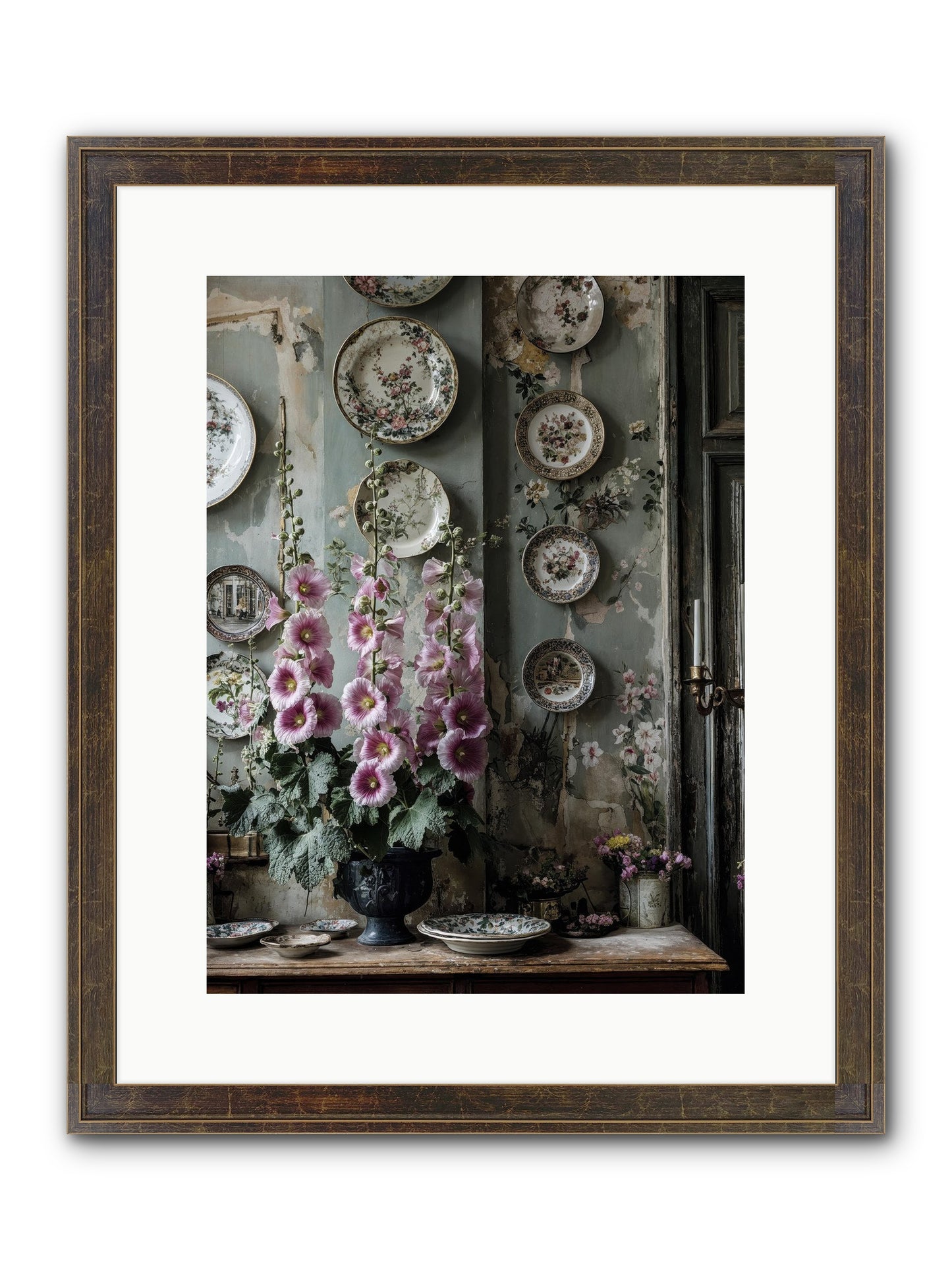 Basile Framed Print - Slimwoods Black/Gold 12x16