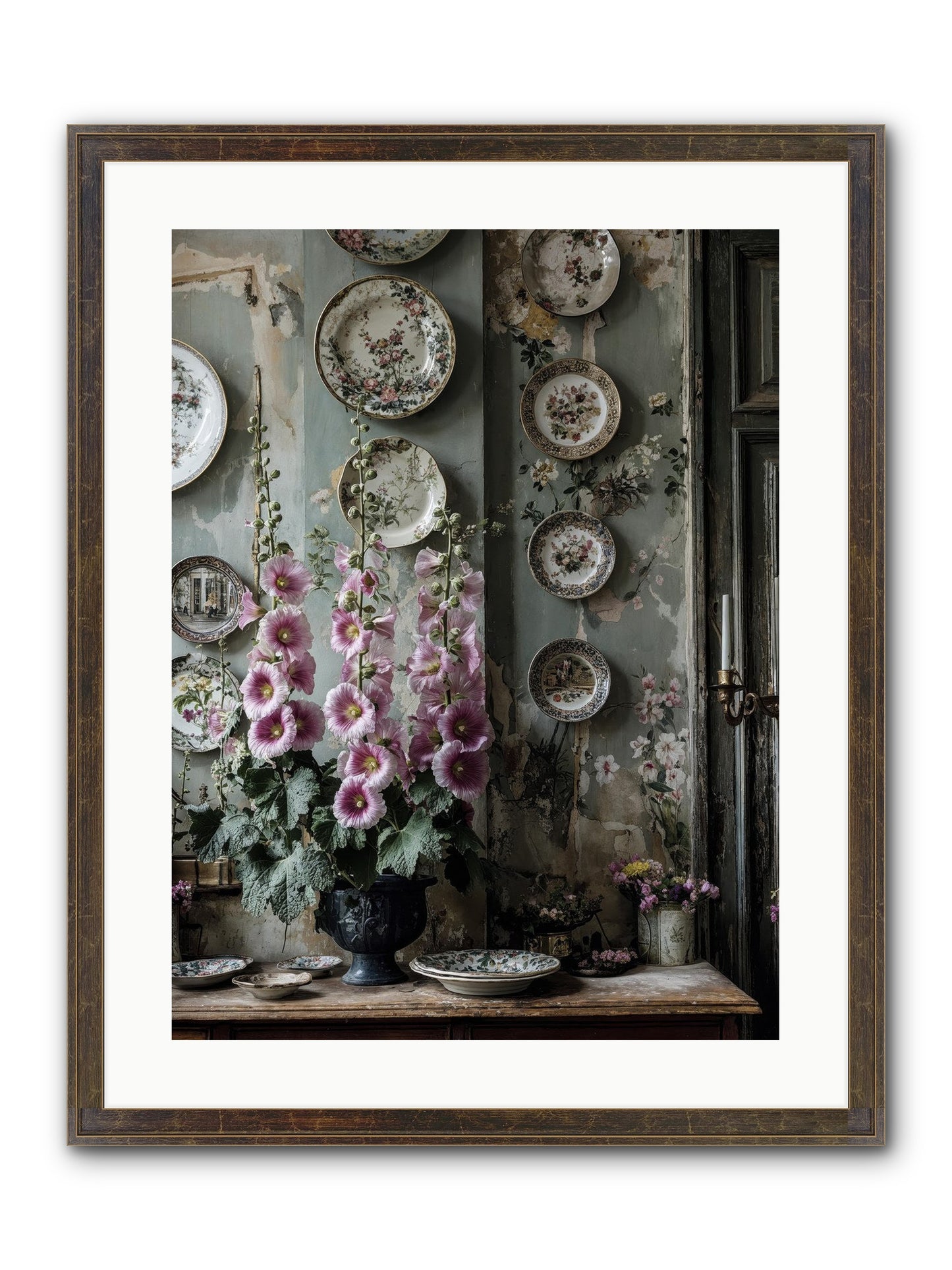 Basile Framed Print - Slimwoods Black/Gold 18x24