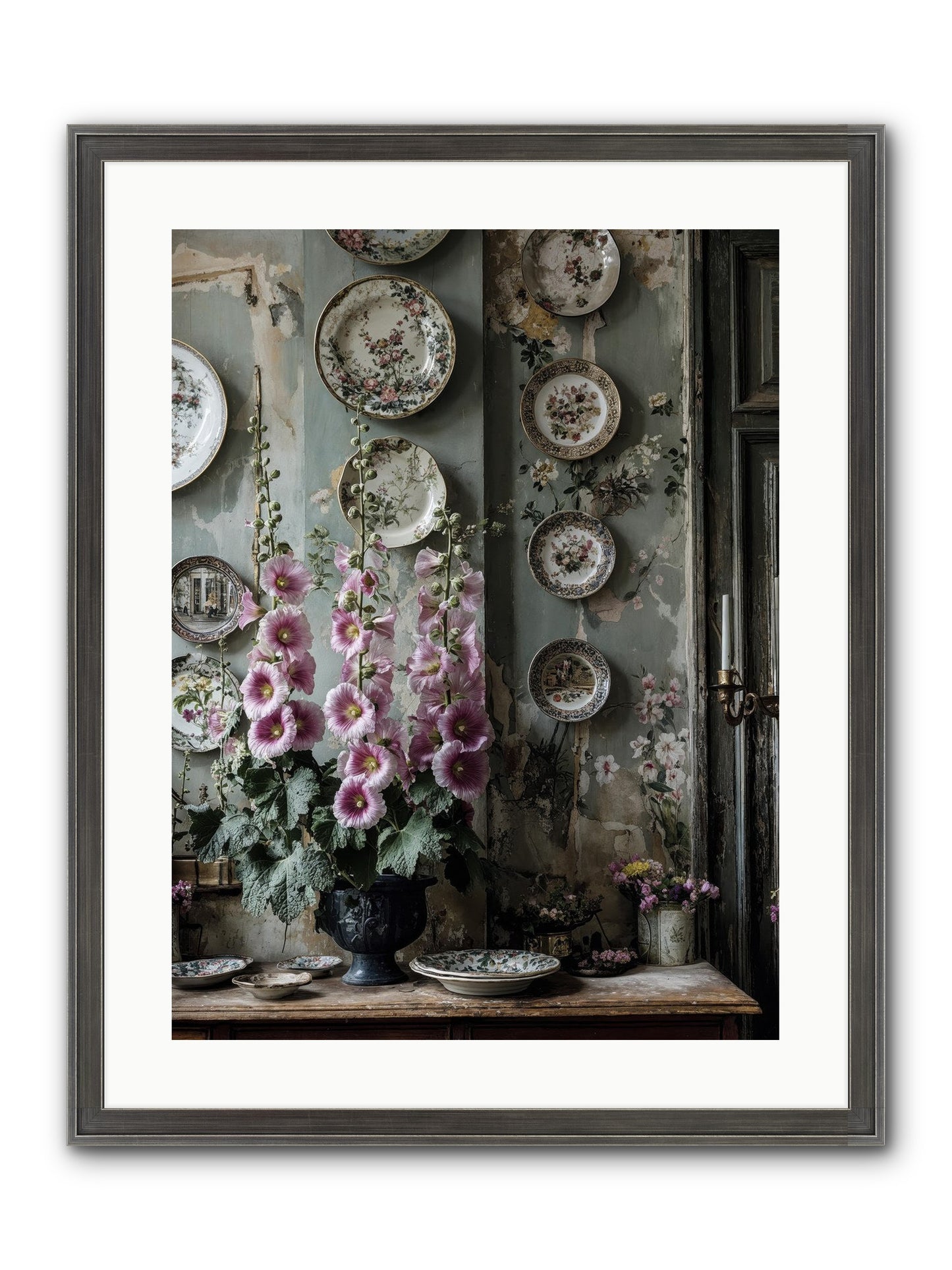 Basile Framed Print - Slimwoods Black/Silver 18x24