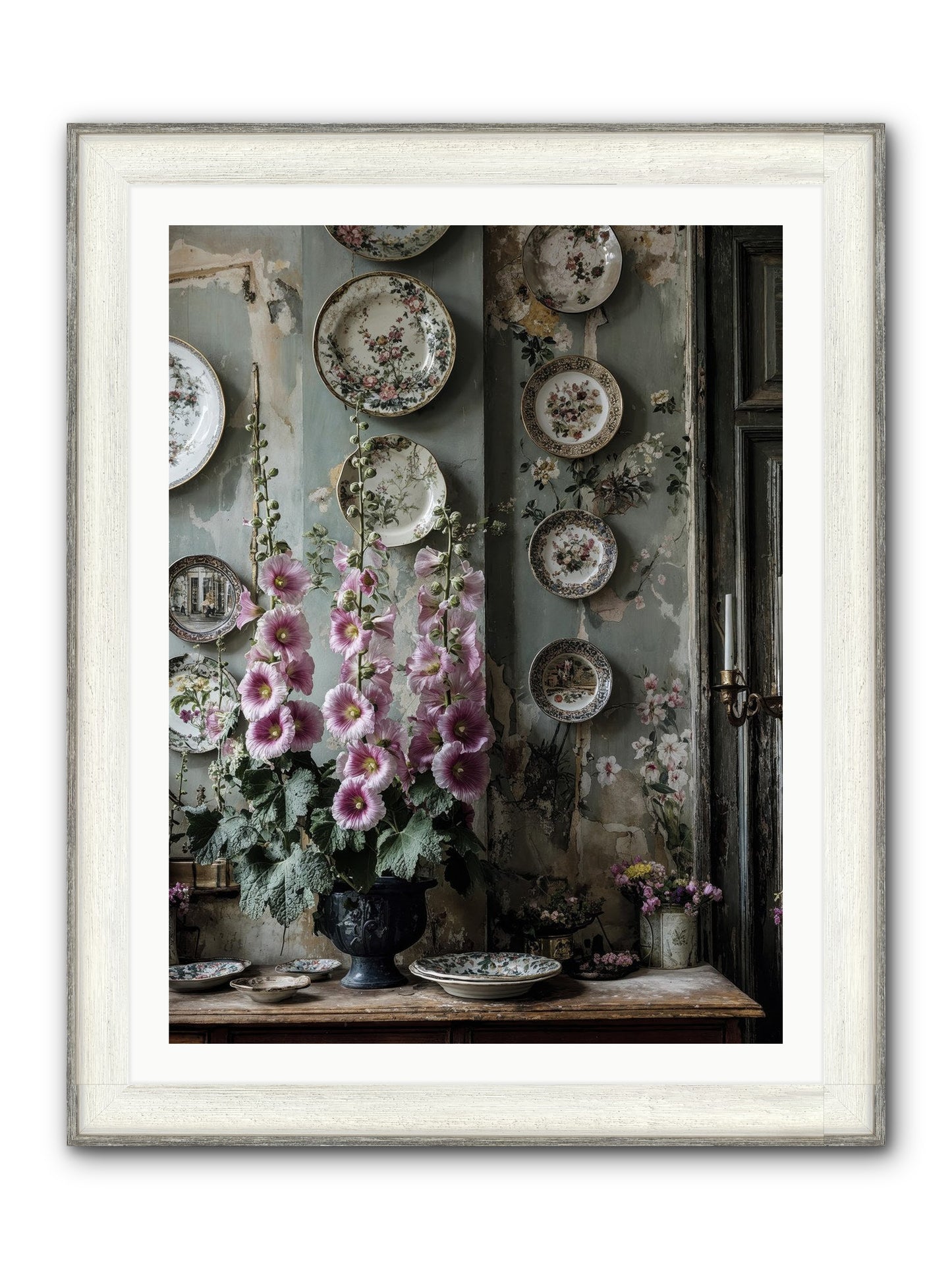 Basile Framed Print - Driftwood White 30x40